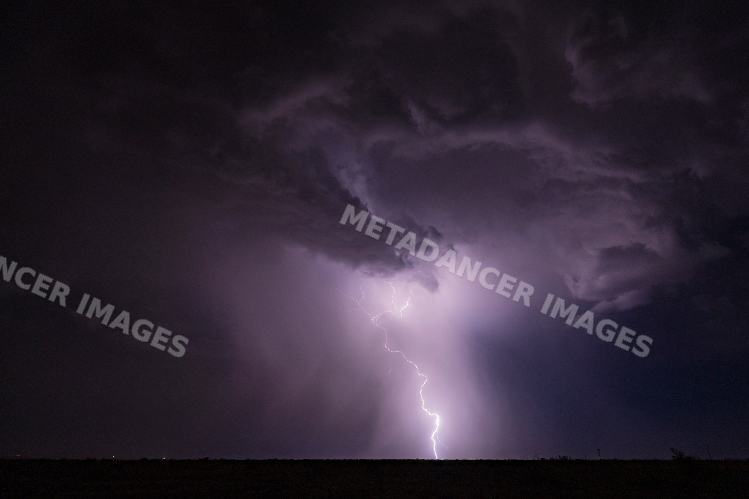 Lightning striking during Haboob Storm in mcneal, Arizona, USA