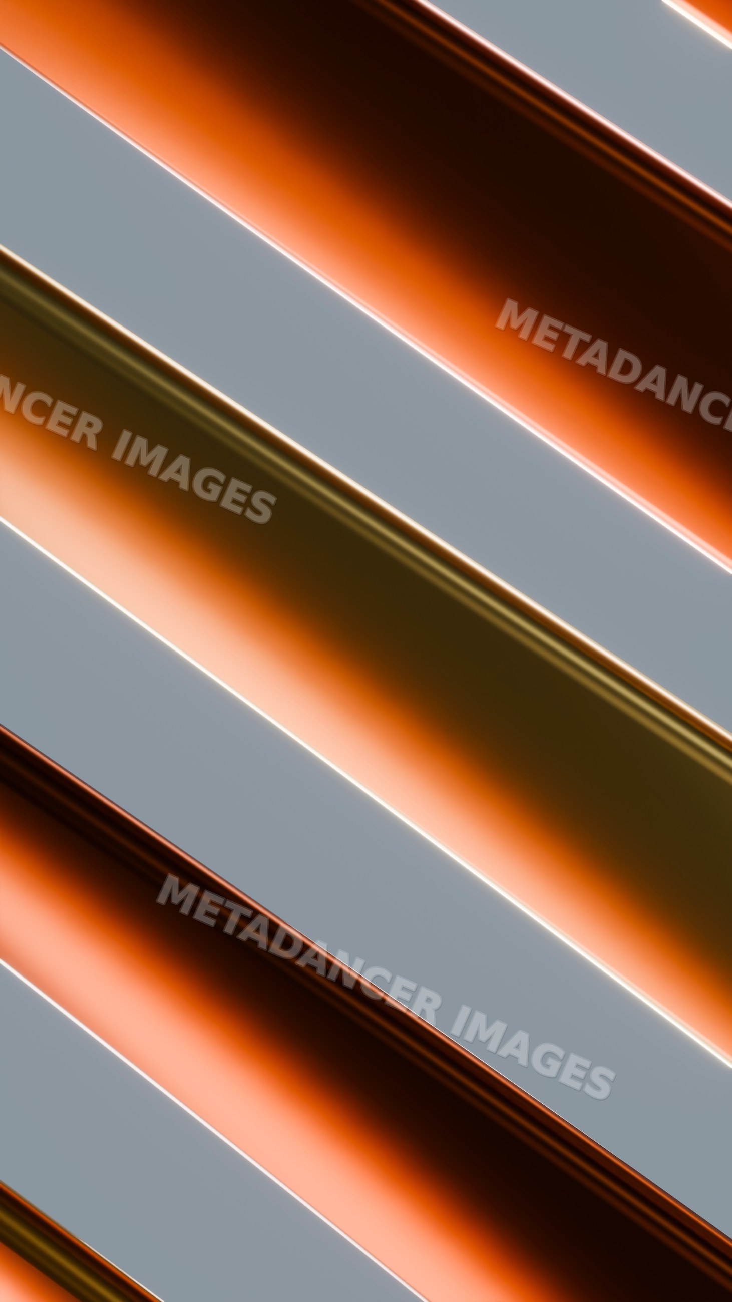 Abstract digital illustration of glowing diagonal metallic stripes