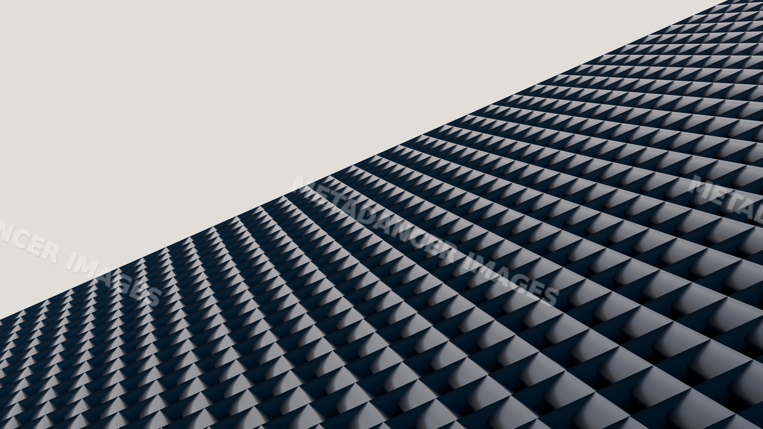 Black triangular patterned architectural surface with geometric