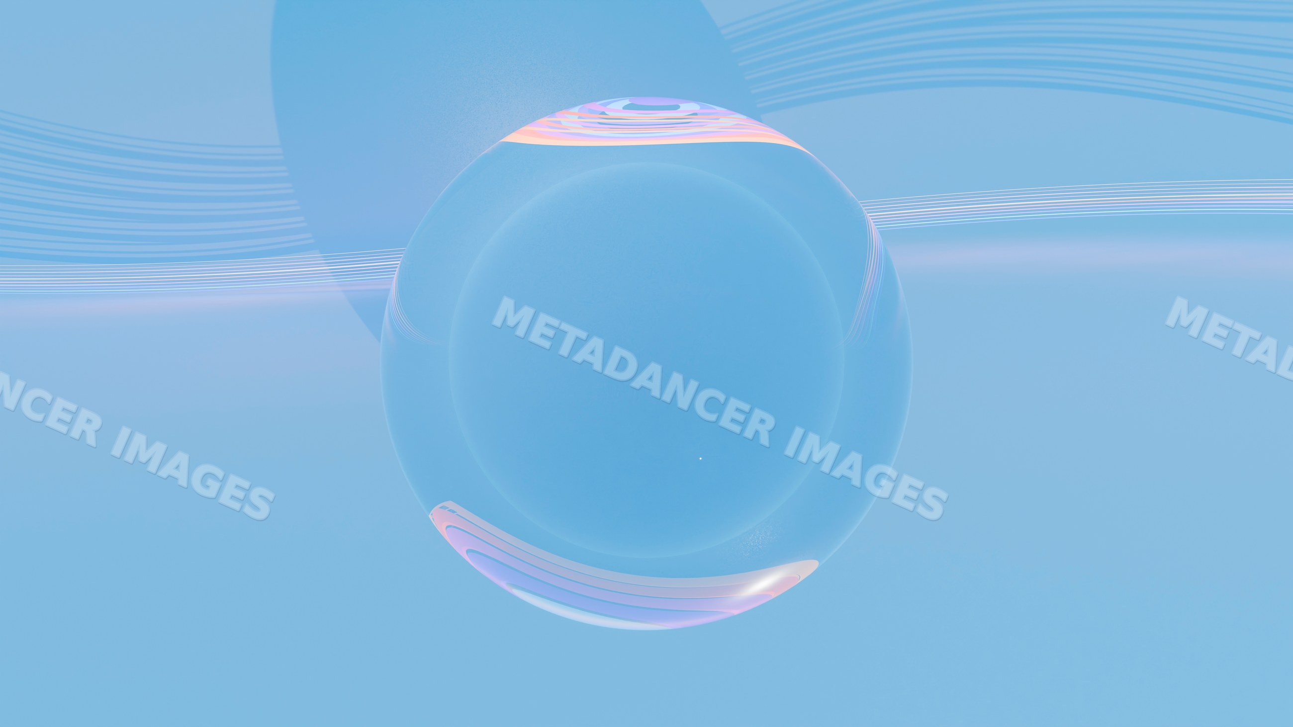 Transparent sphere with light reflections