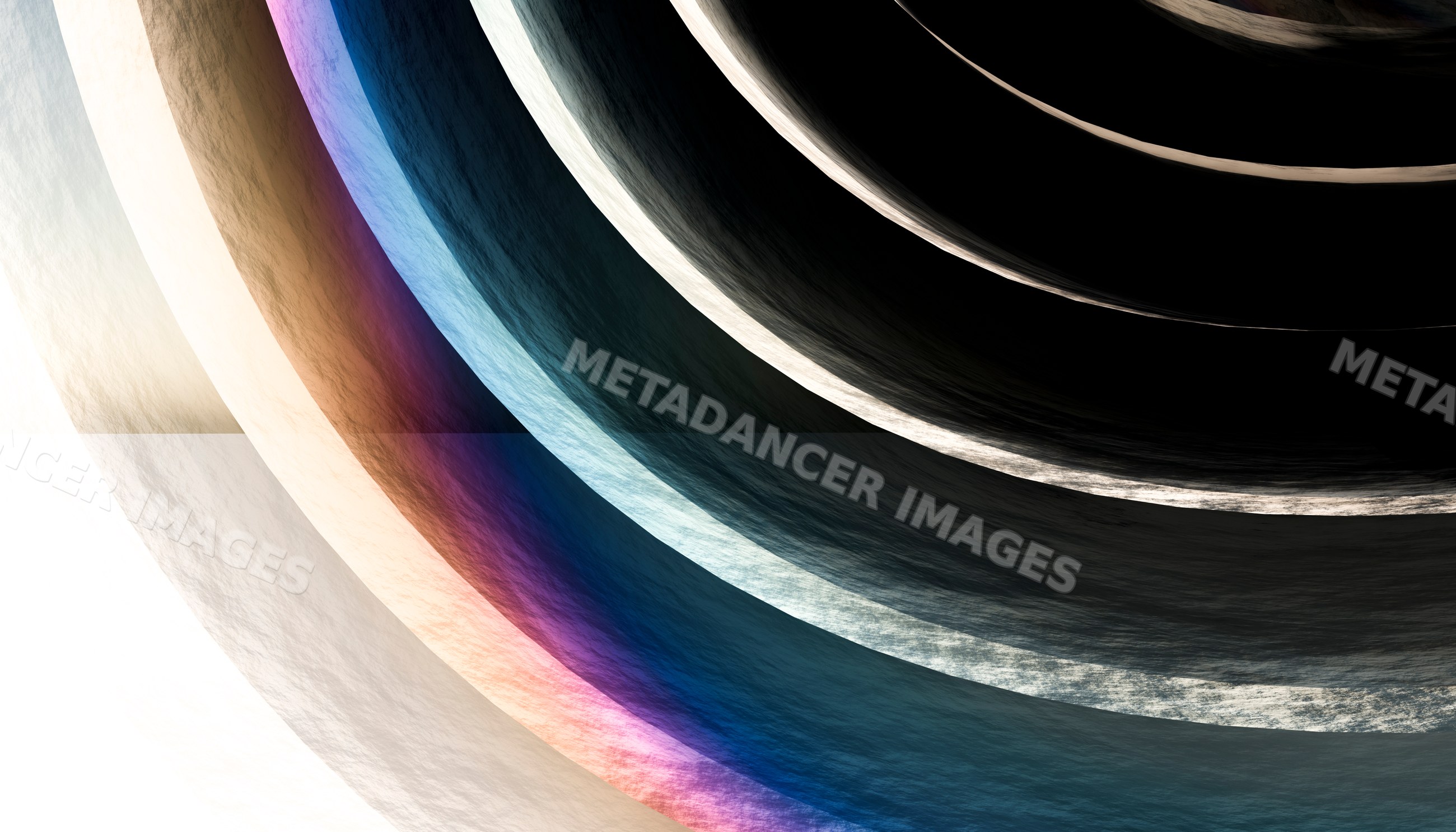 Abstract digital art with layered curved shapes and color gradient