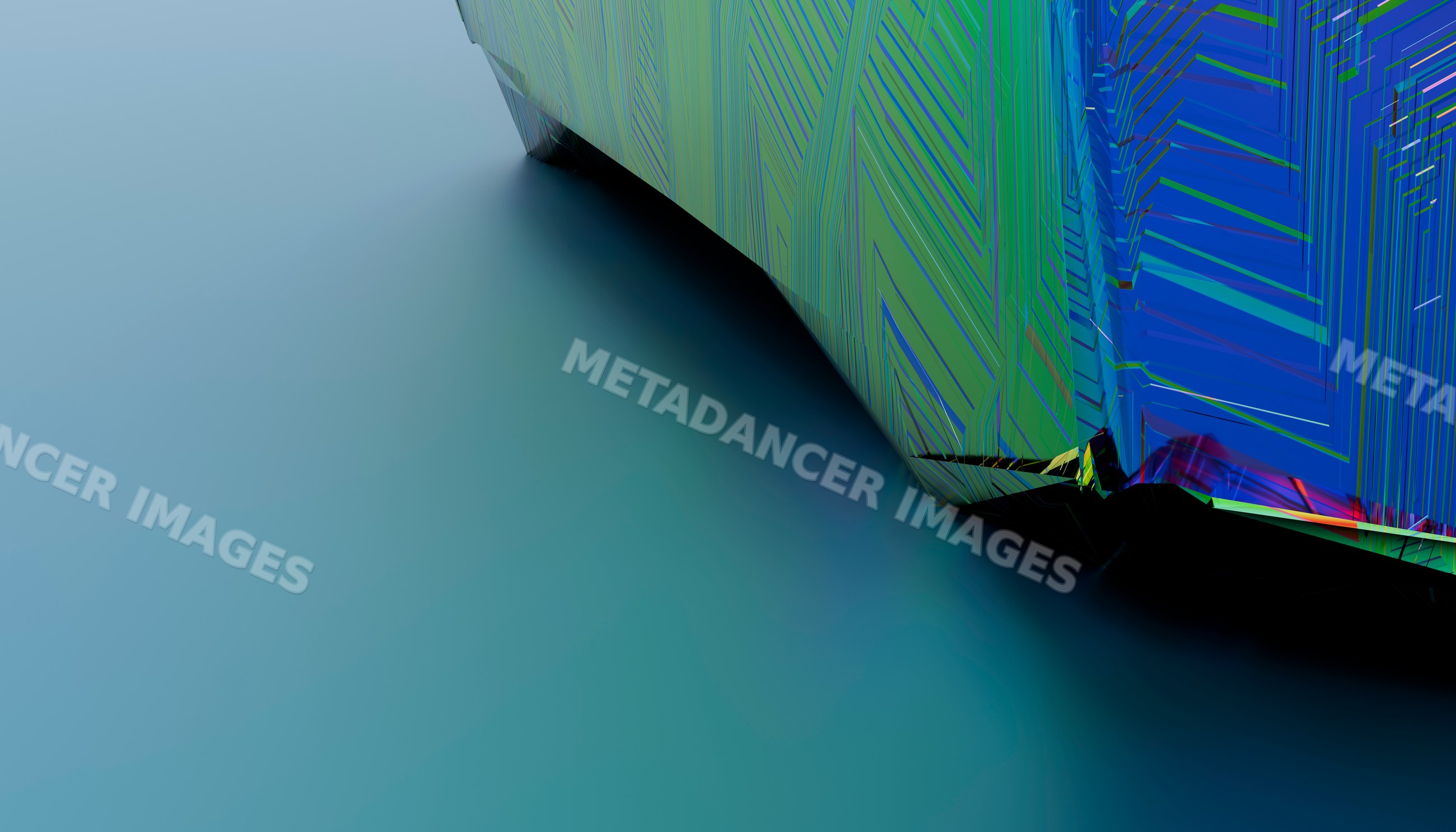 Close-up of abstract colorful patterned surface with geometric lines