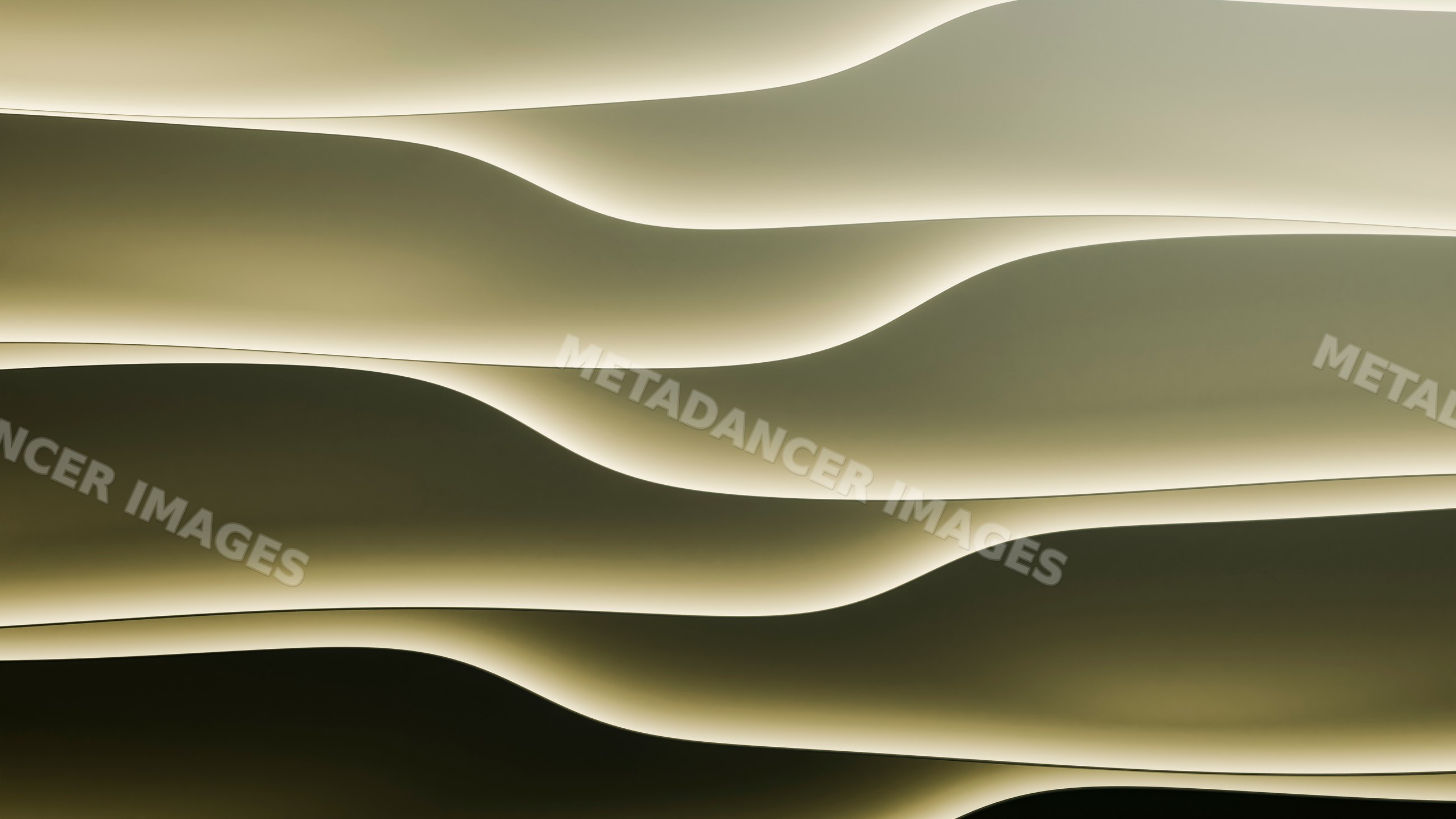 Abstract layered curves with illuminated edges digital illustration