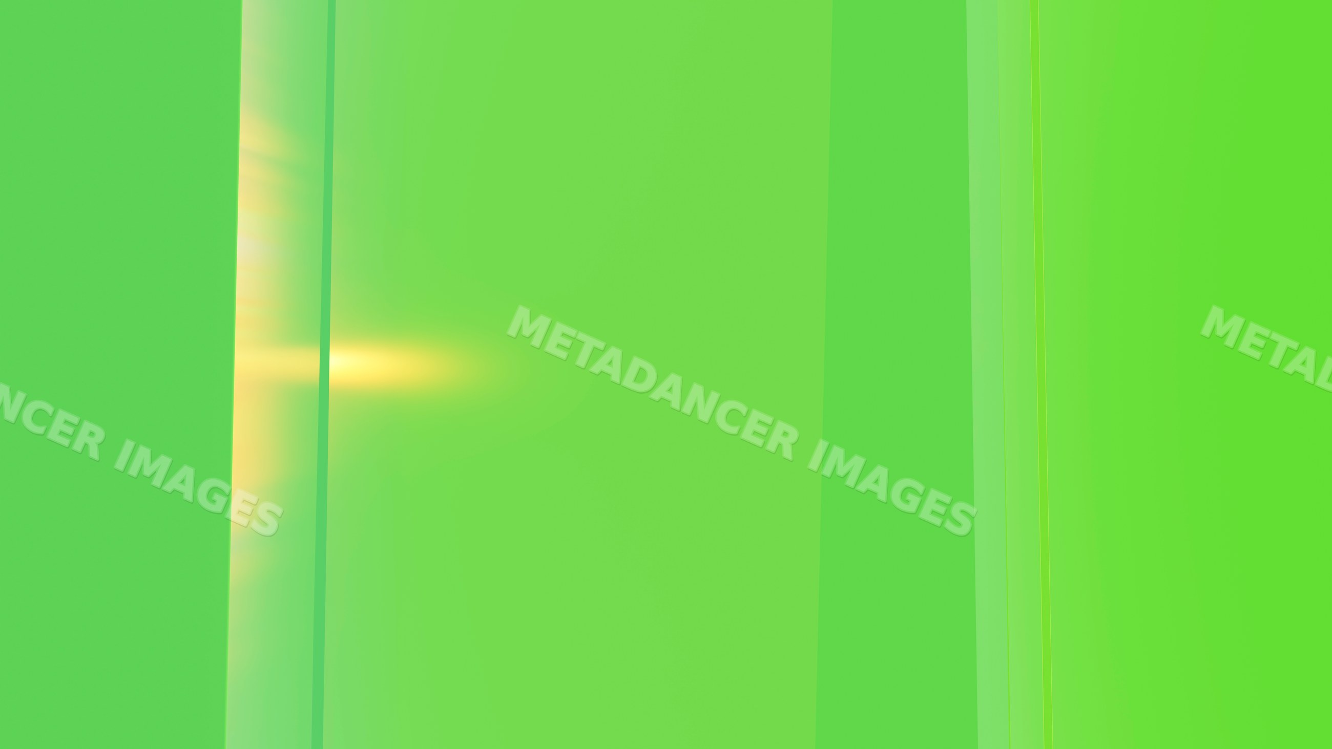 Green glass panels with abstract light reflections and translucent