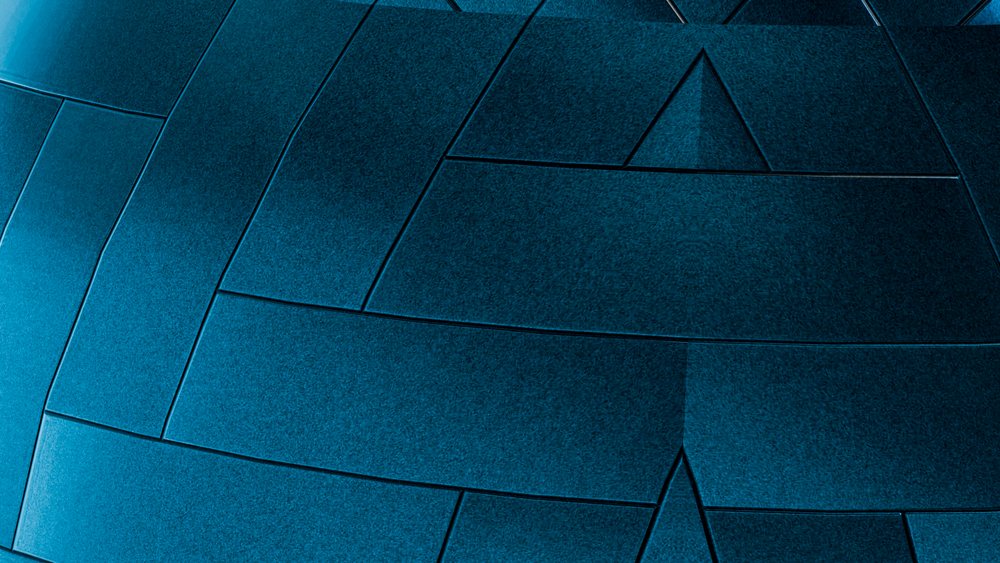 Blue abstract geometric texture with curved tiled shapes