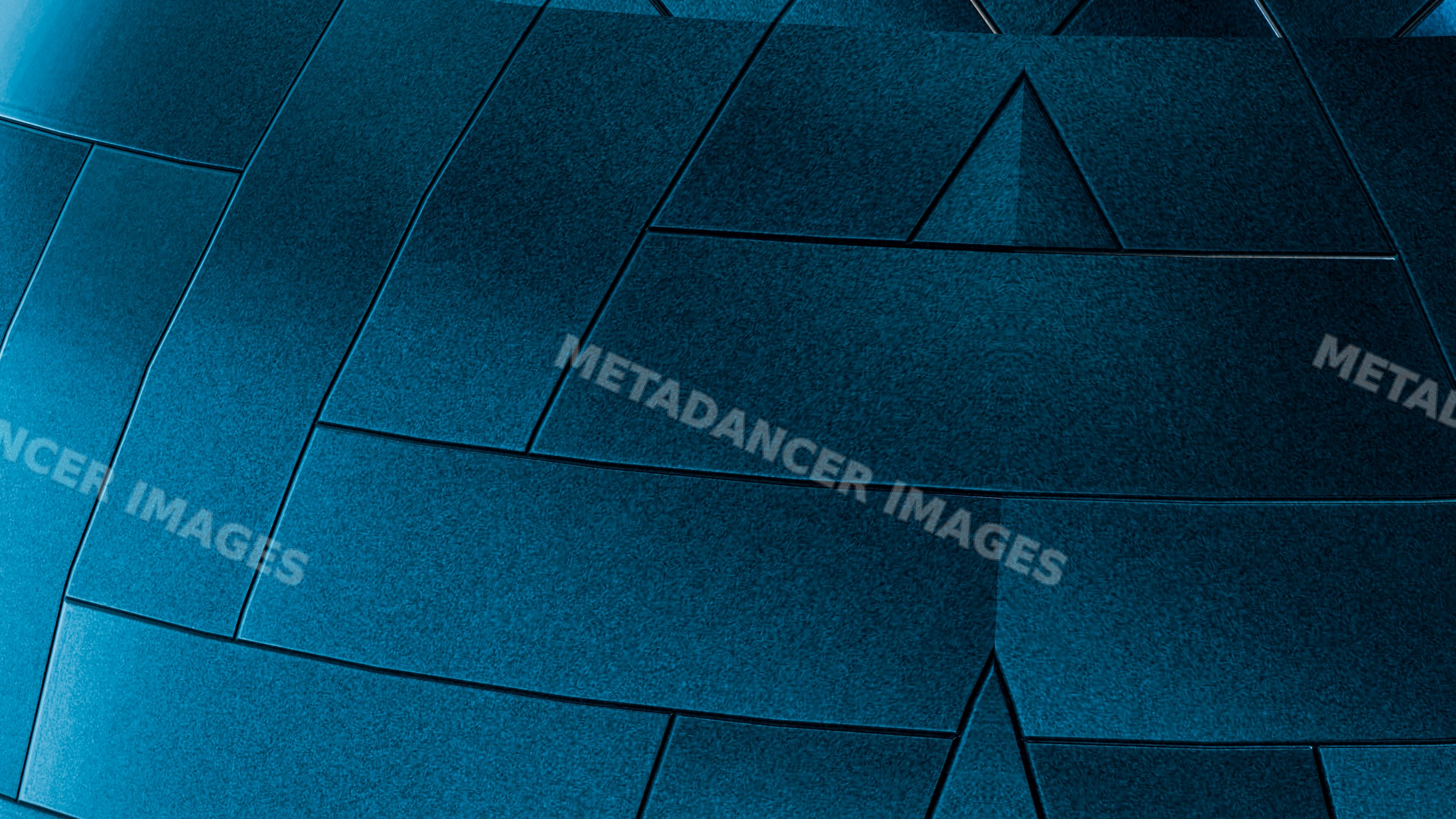 Blue abstract geometric texture with curved tiled shapes