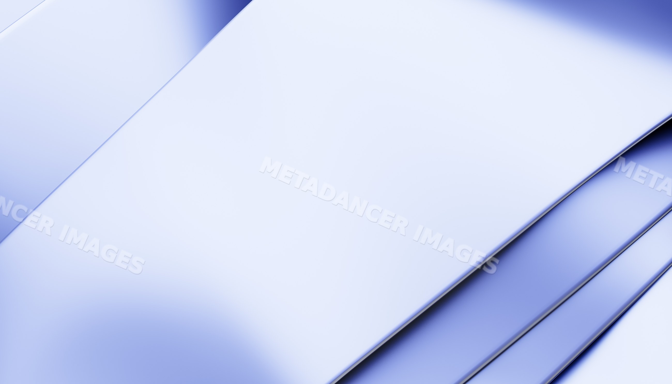 Abstract blue digital render with smooth curved glossy surfaces