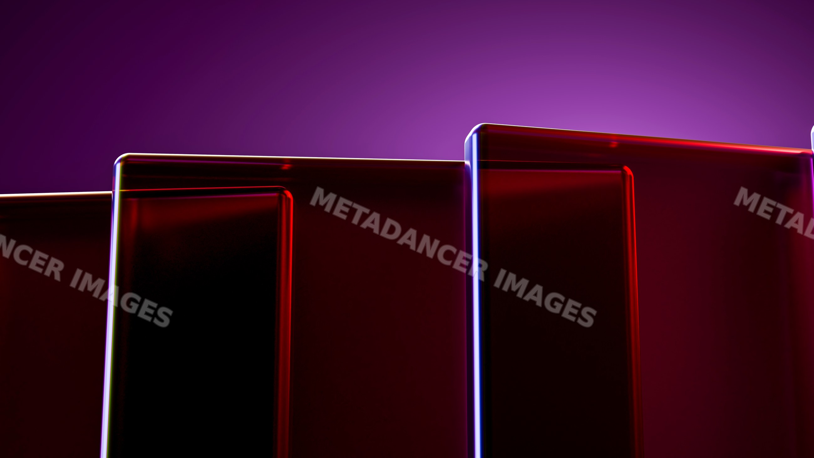 Stacked transparent red blocks in abstract digital illustration