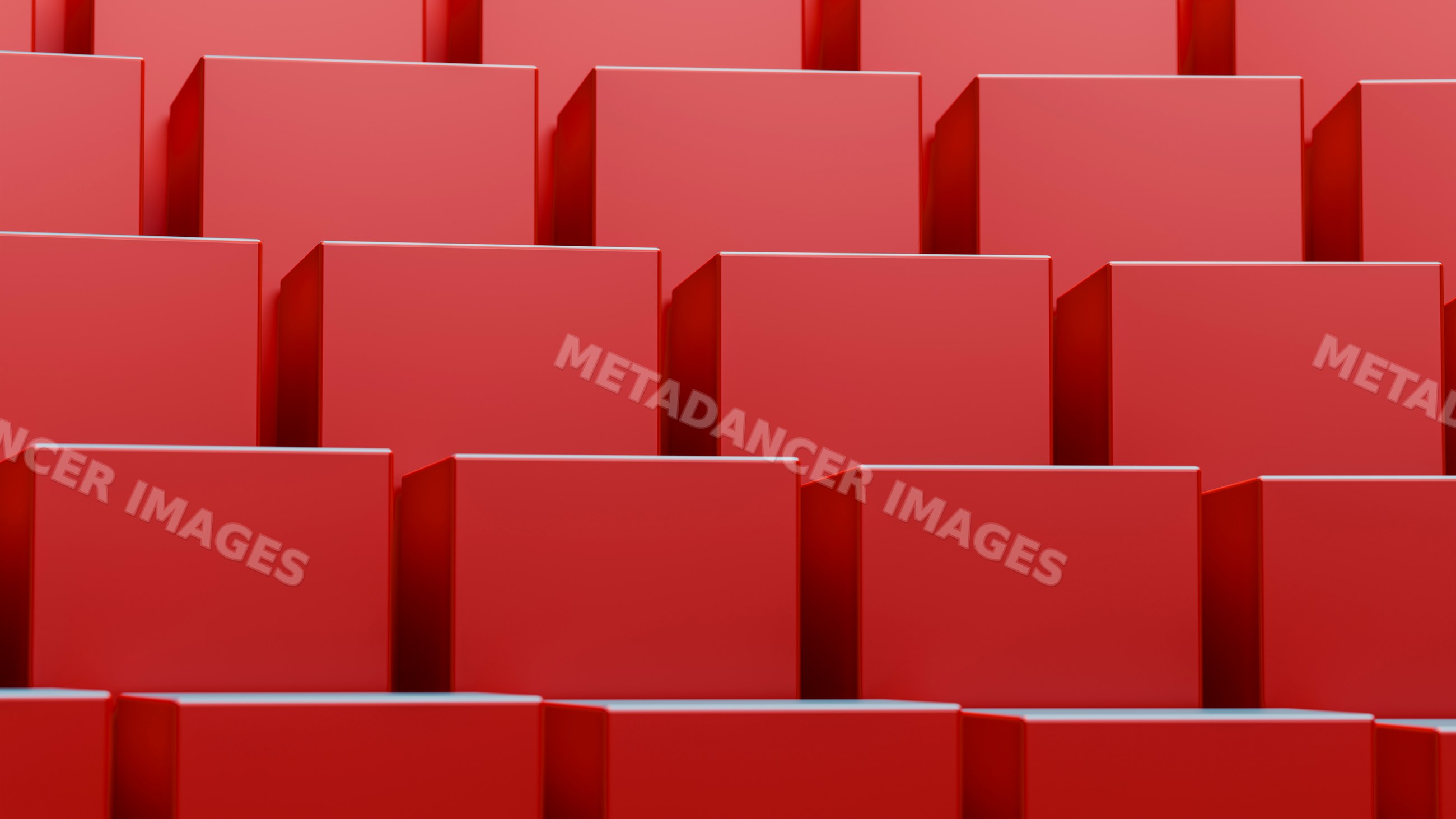 Stacked red rectangular blocks forming geometric abstract background