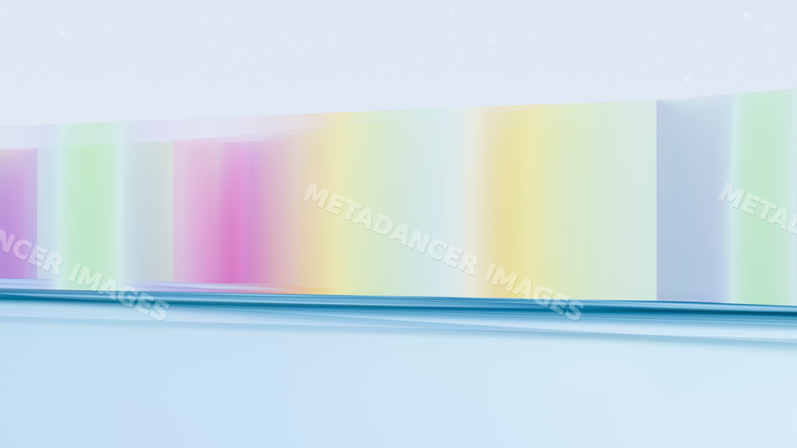 Abstract blurred horizontal bands of soft pastel colors and blue lines