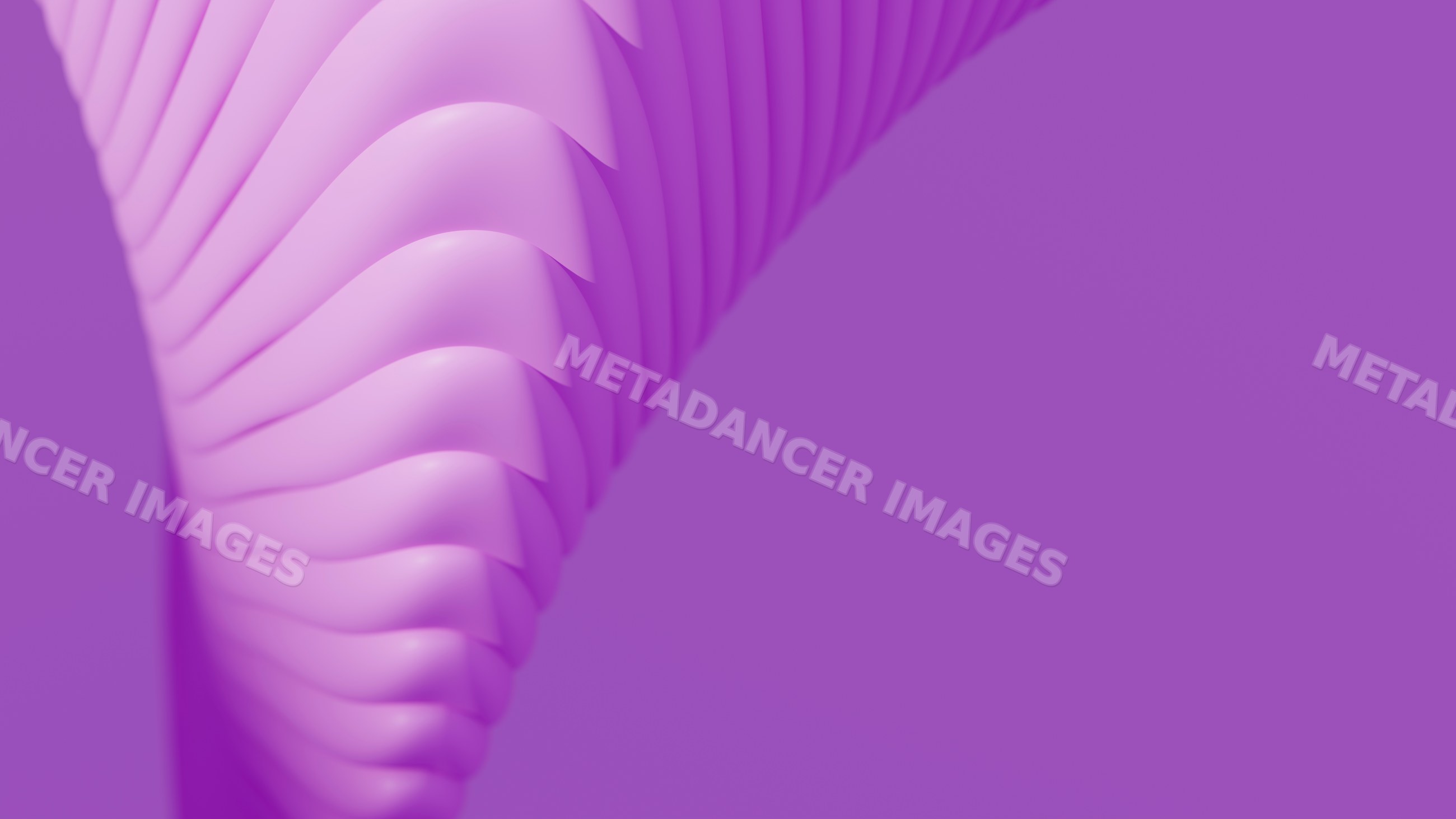 Purple abstract digital sculpture with smooth curved forms