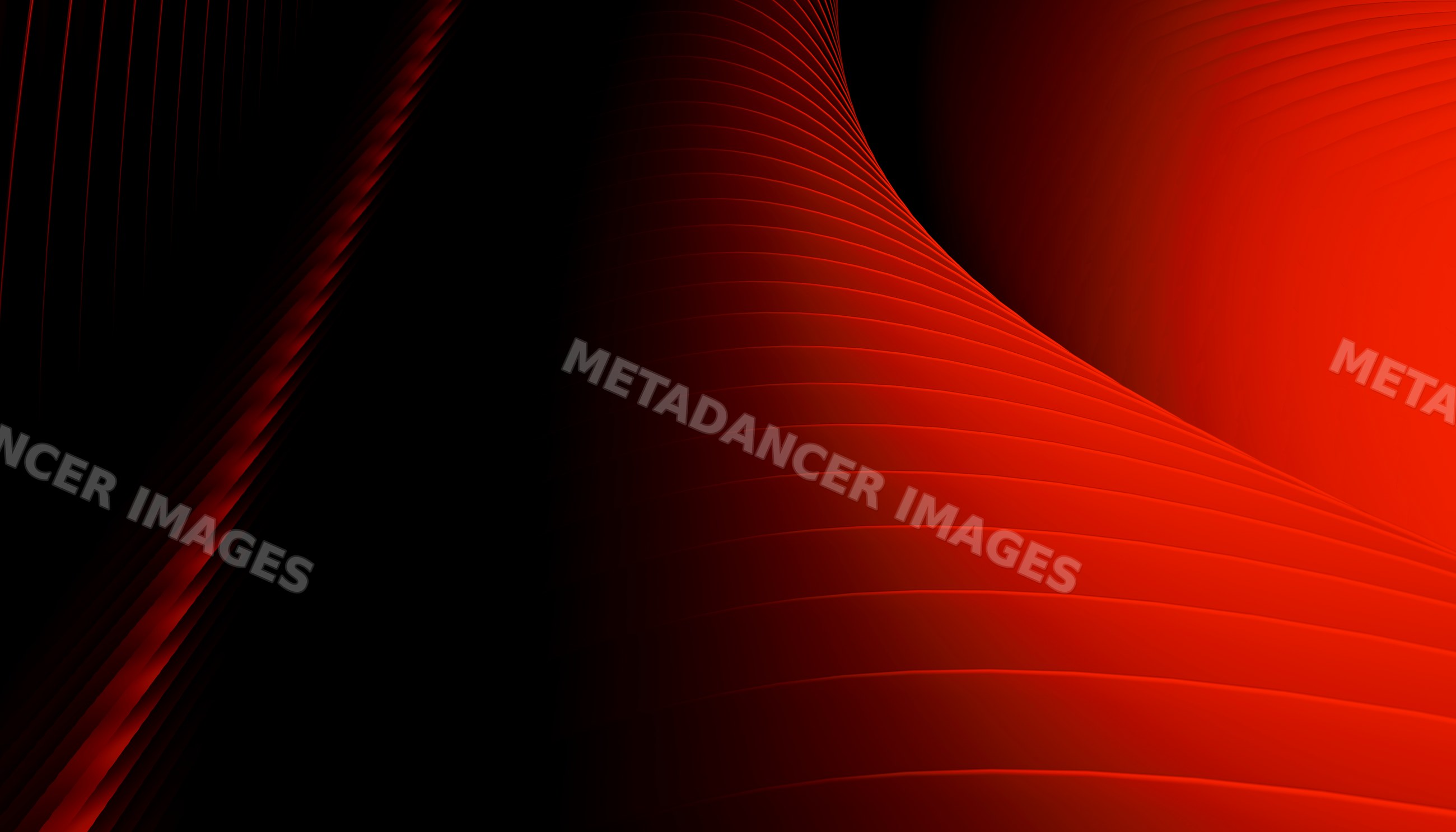 Abstract red curved lines on black background