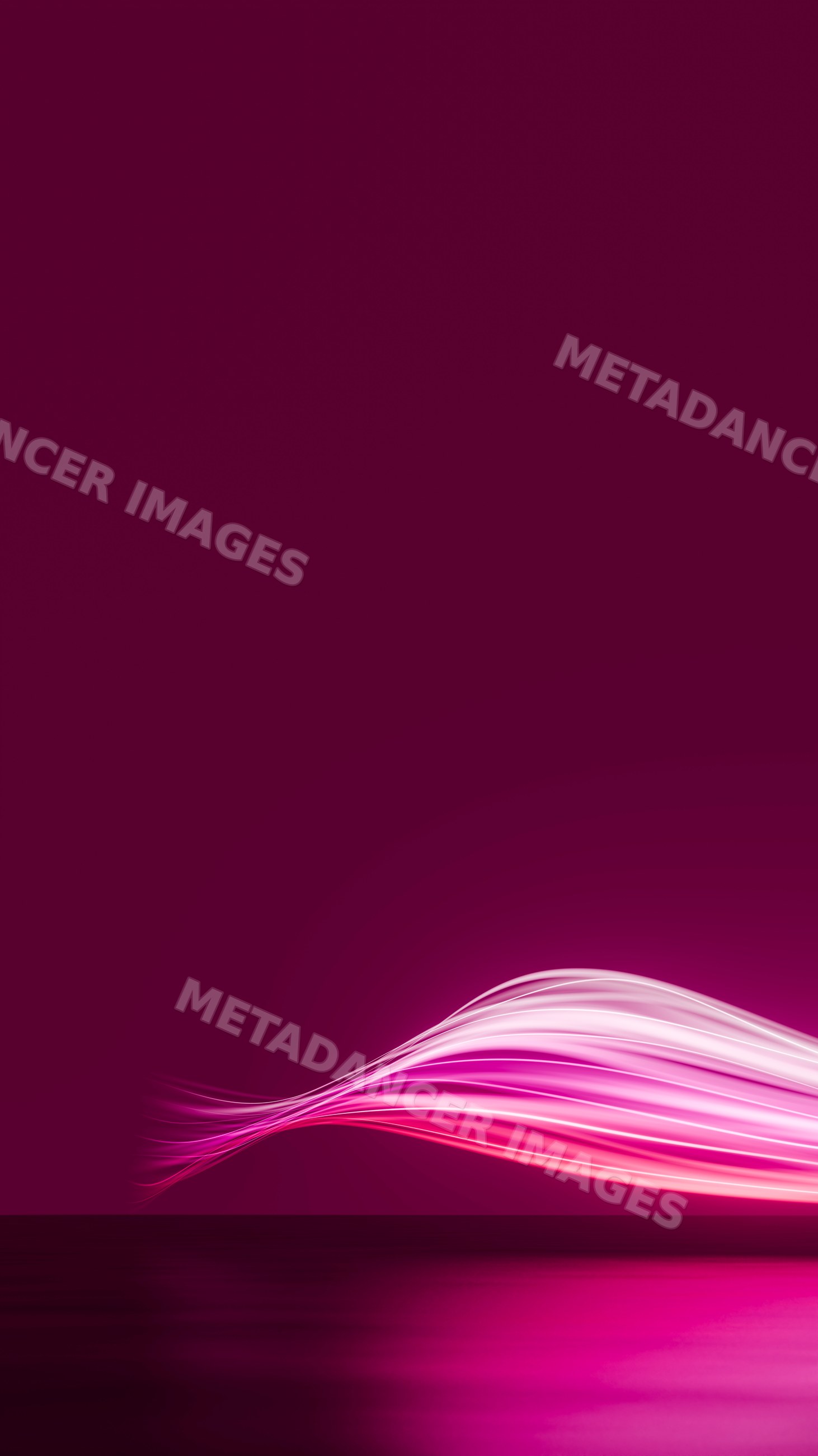 Abstract flowing wave of glowing pink and purple light trails
