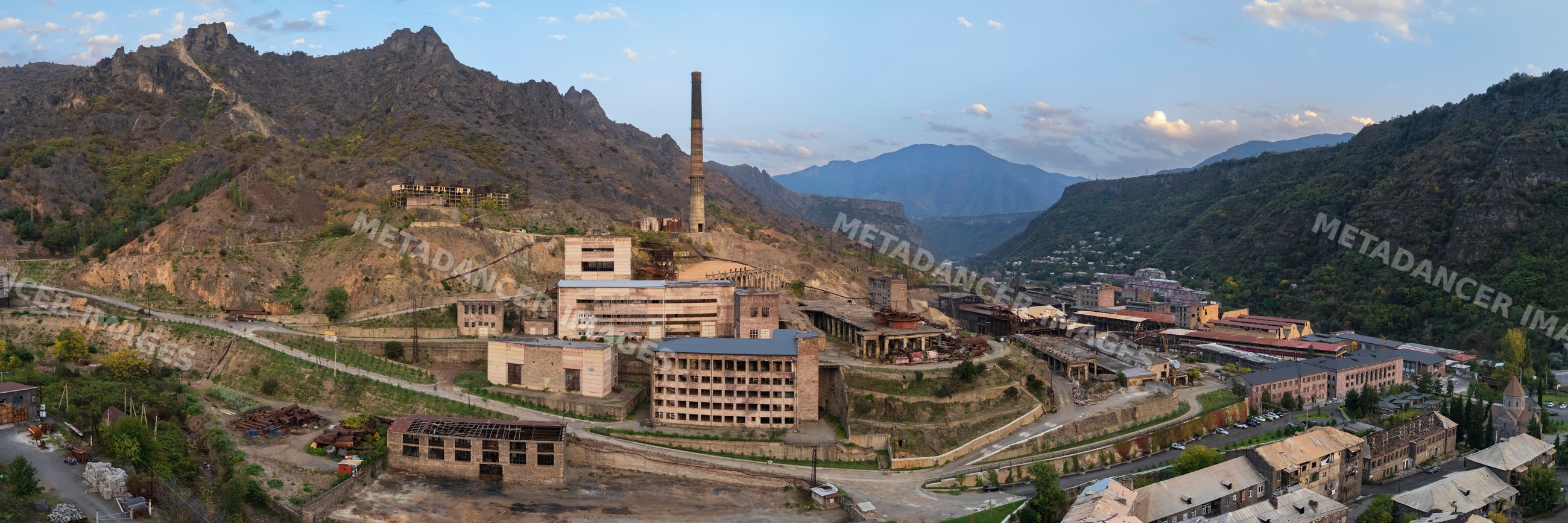 Historic Copper Mine in the mountainous valley of Alaverdi, Armenia