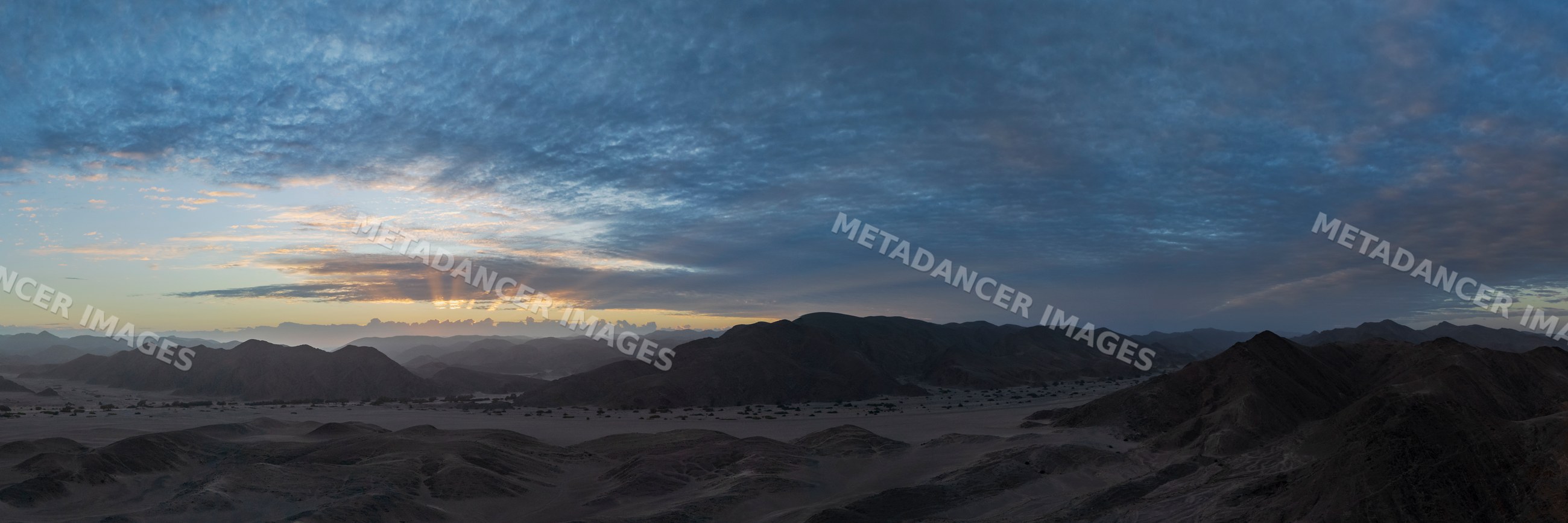 Sunrise in hoanib river valley, Namibia