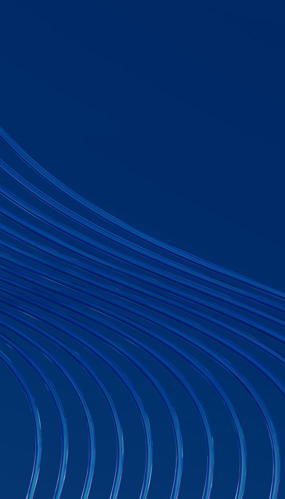 Blue curved lines forming abstract wave pattern on blue background
