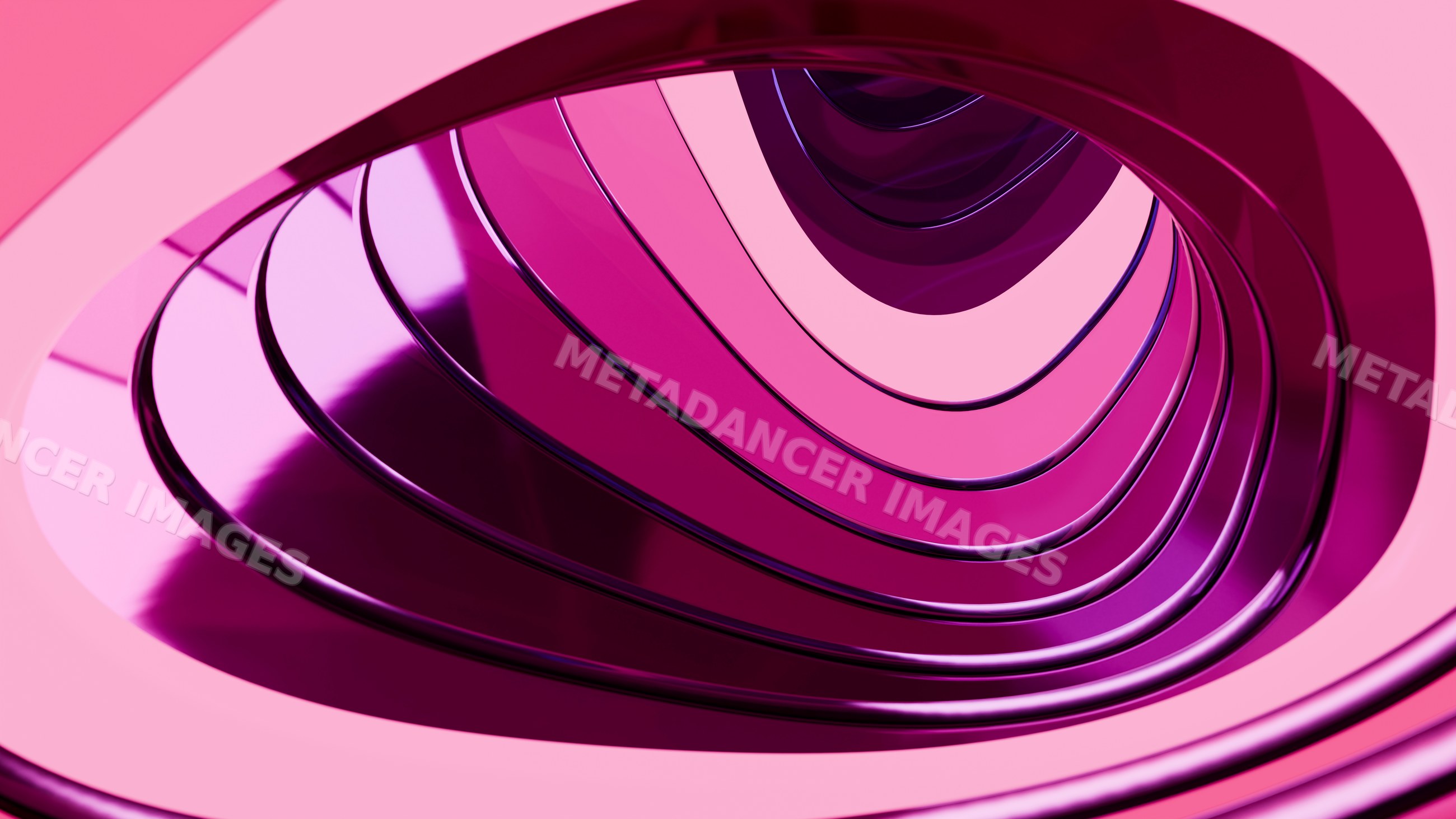 Abstract pink and purple curved spiral digital illustration