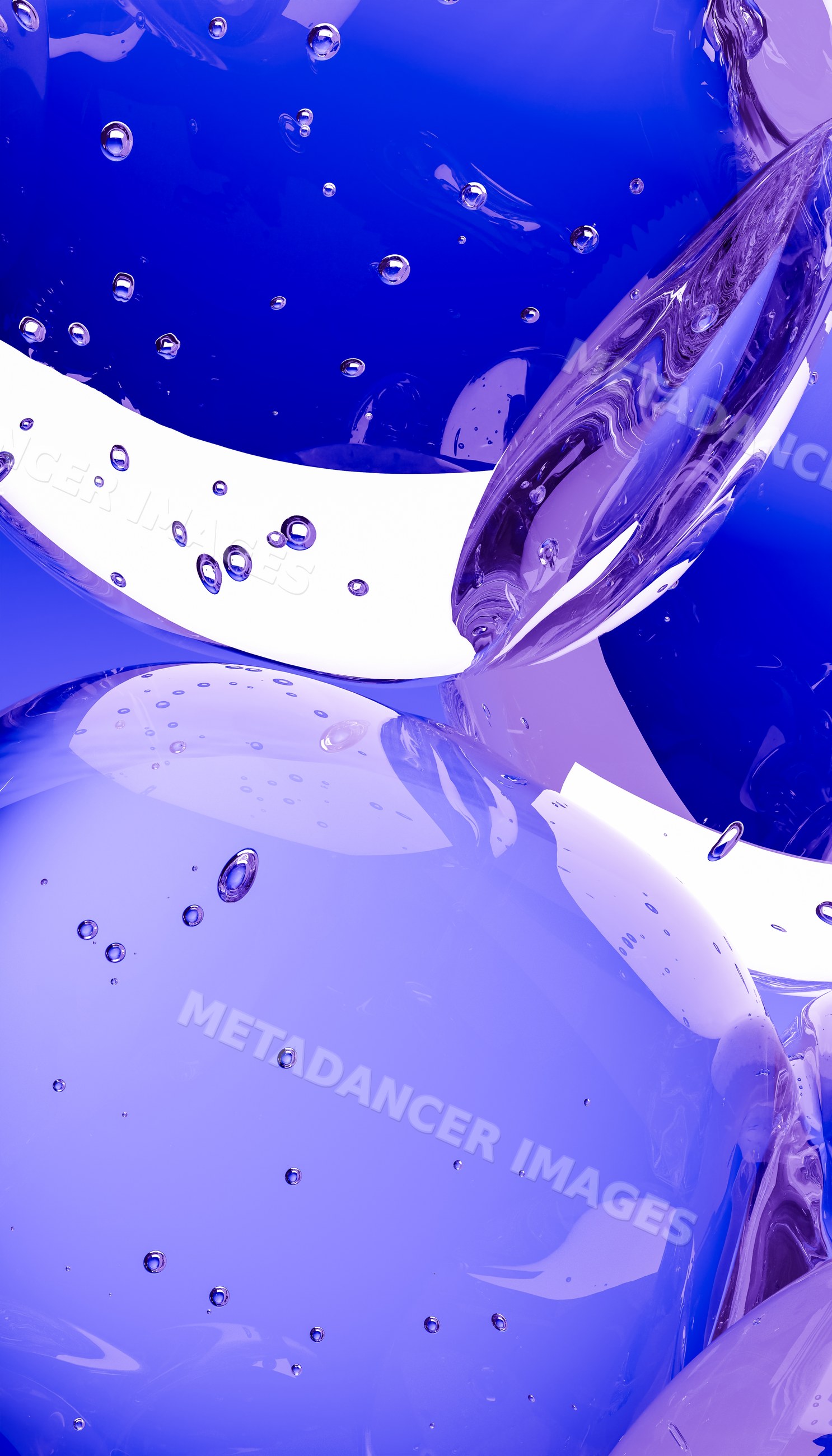 Abstract blue and purple transparent bubbles illustration