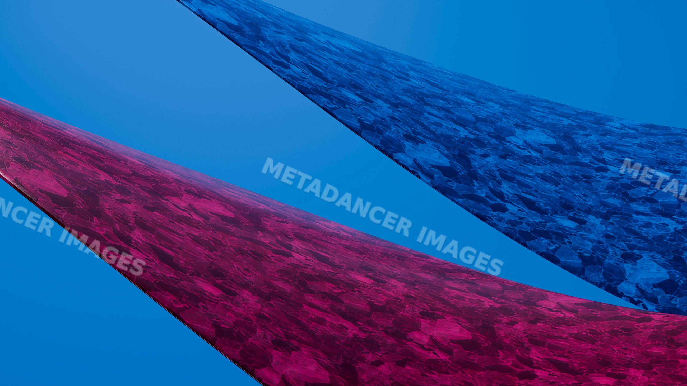 Abstract geometric blue and red textured shapes