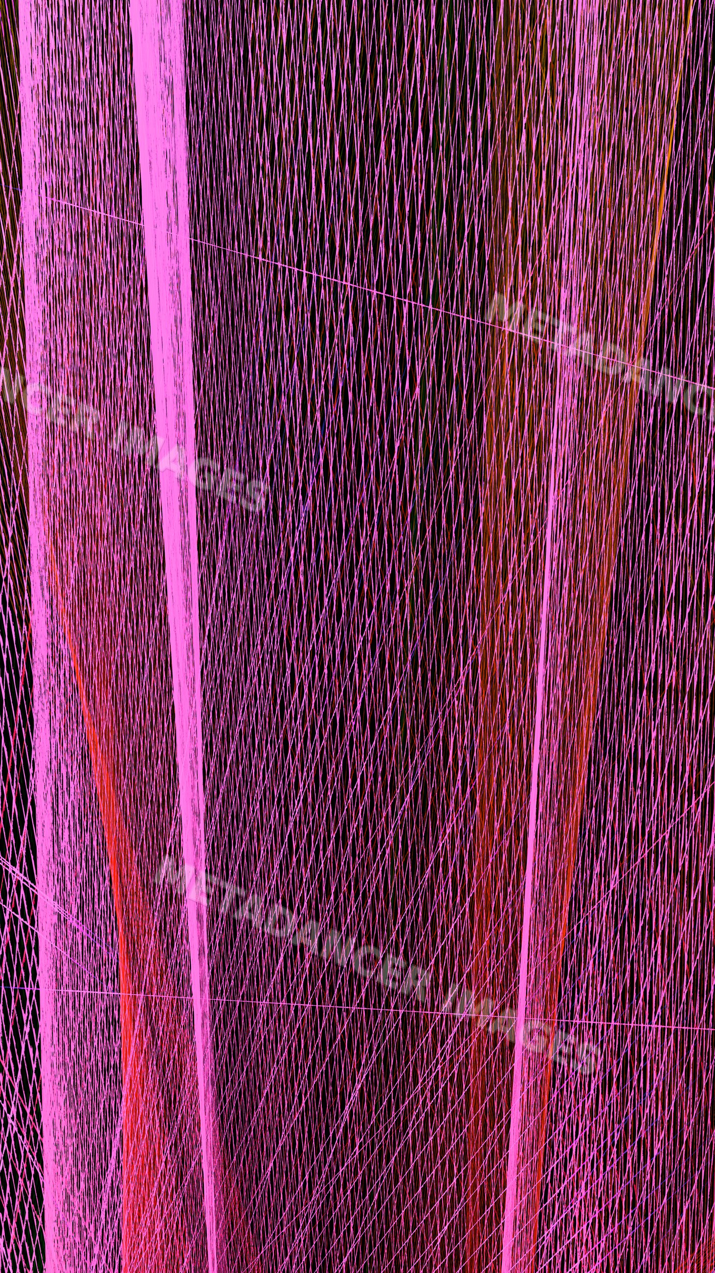 Pink and red woven textile mesh with interlaced threads close-up