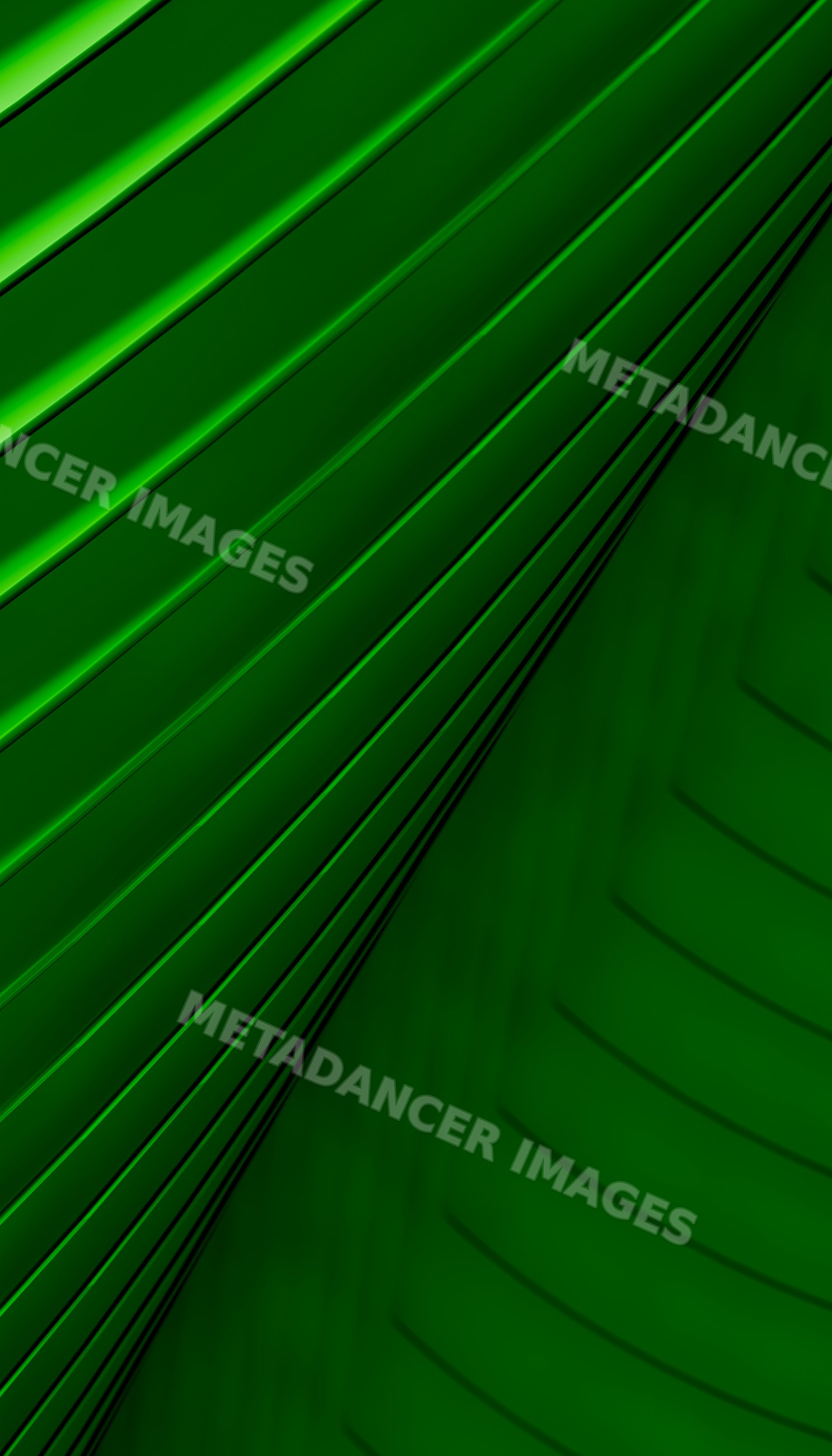Green abstract pattern with shiny striped texture and curved lines