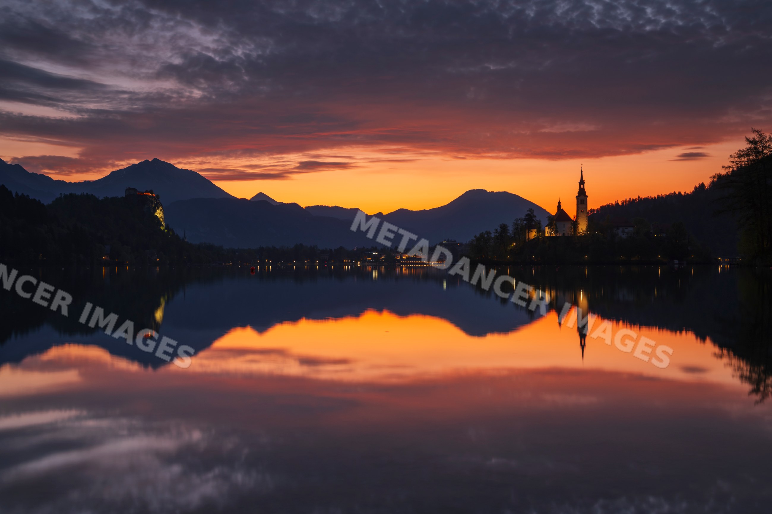 Church of the assumption of the virgin mary and Bled Castle