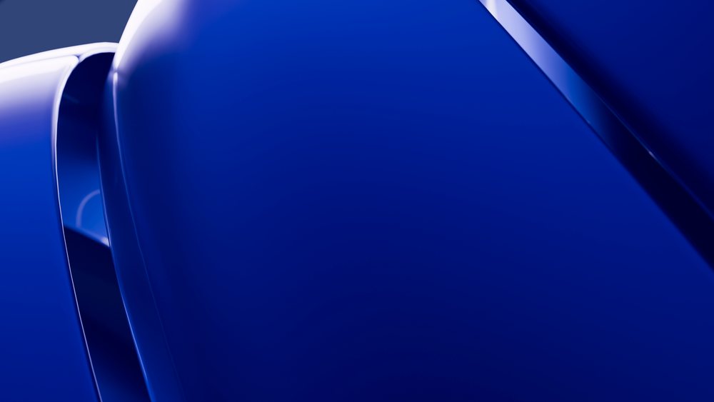 Abstract smooth blue curved shapes in modern digital illustration
