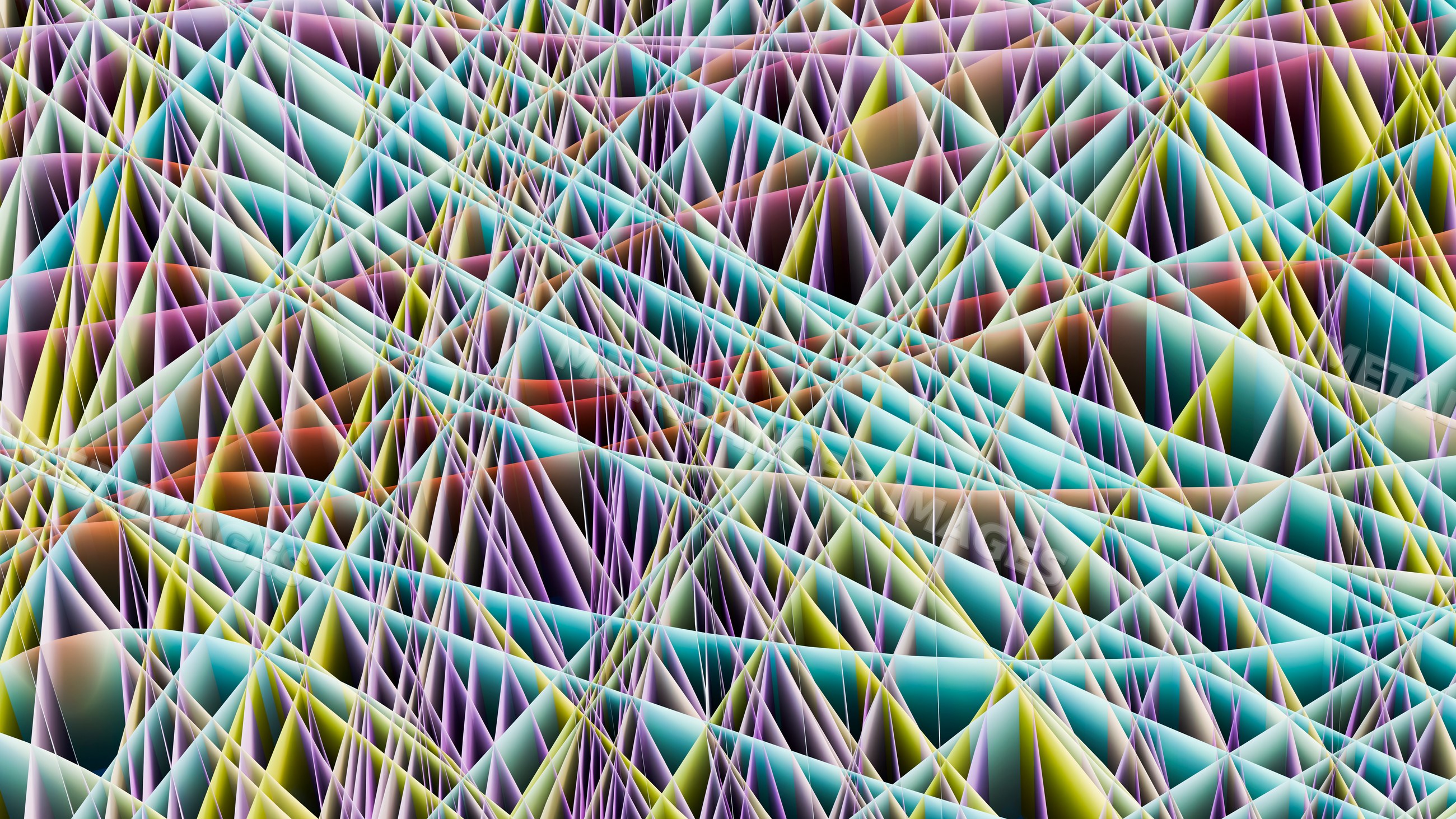 Abstract colorful geometric pattern with overlapping triangles