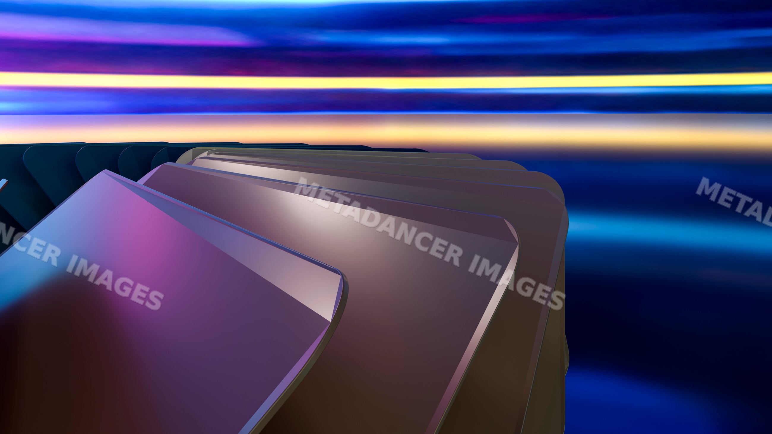 Abstract digital art with colorful layered geometric shapes and smooth