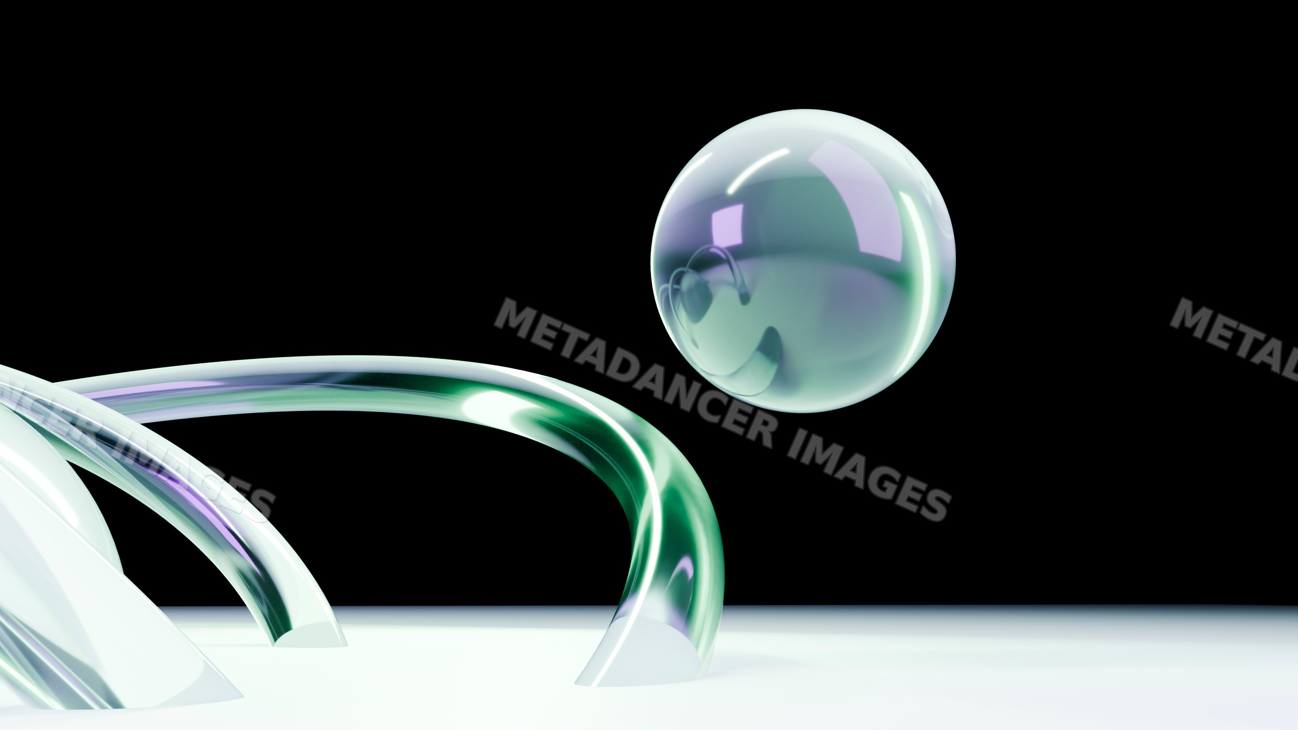 Transparent sphere floating
