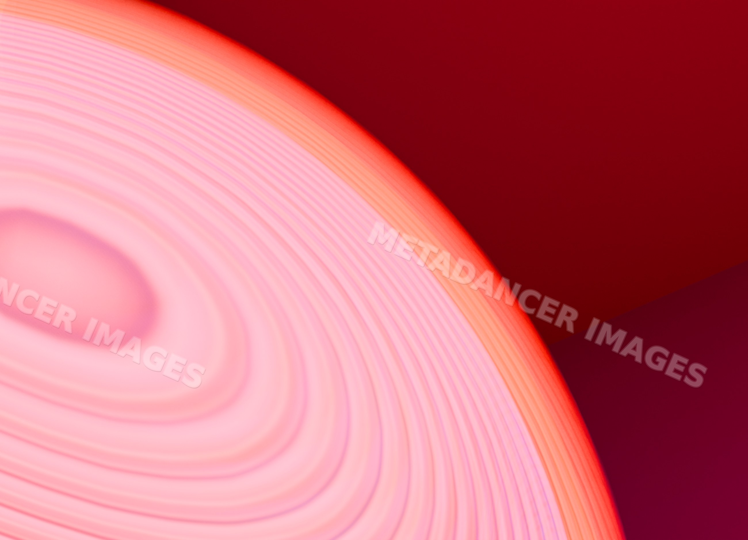 Close-up of a pink circular abstract lamp with concentric rings