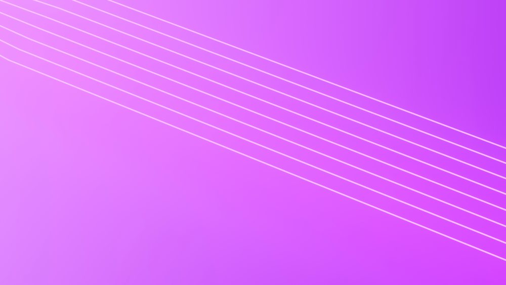 Abstract digital illustration of musical strings on purple background