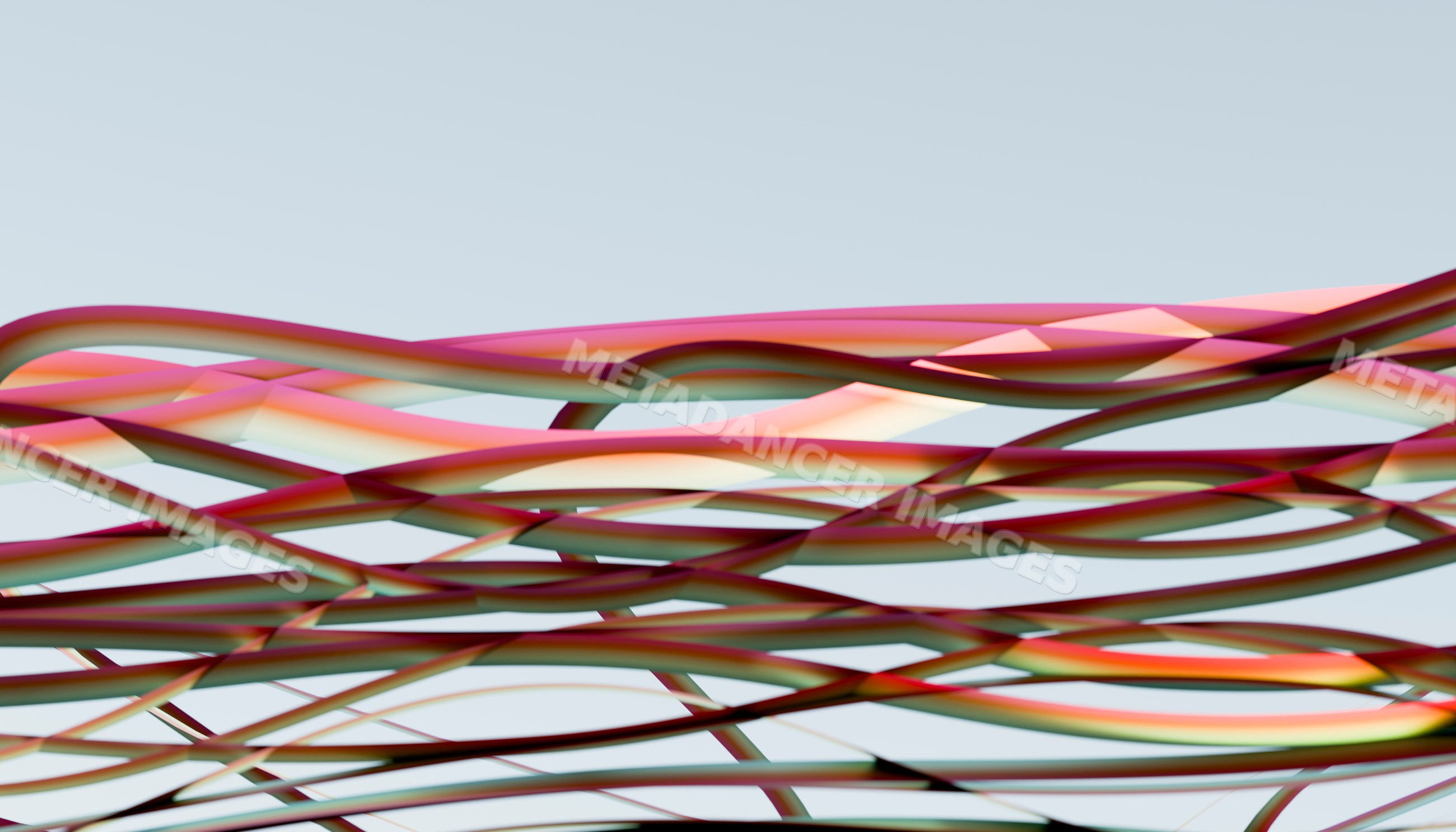Abstract colorful overlapping lines in digital art