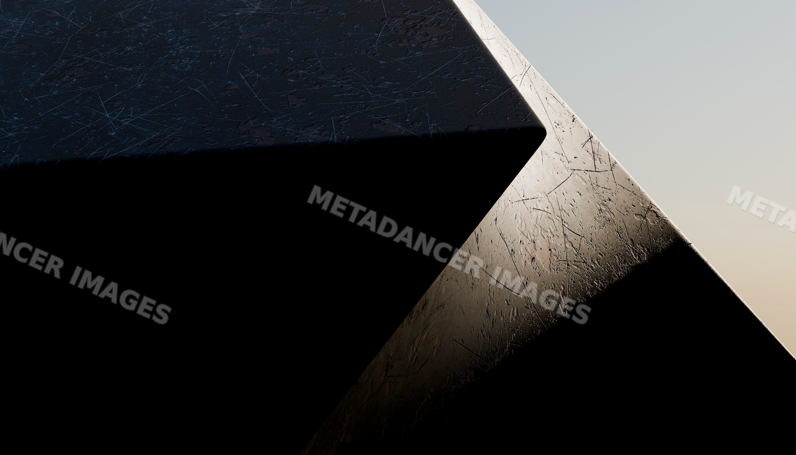 Close-up of scratched metal
