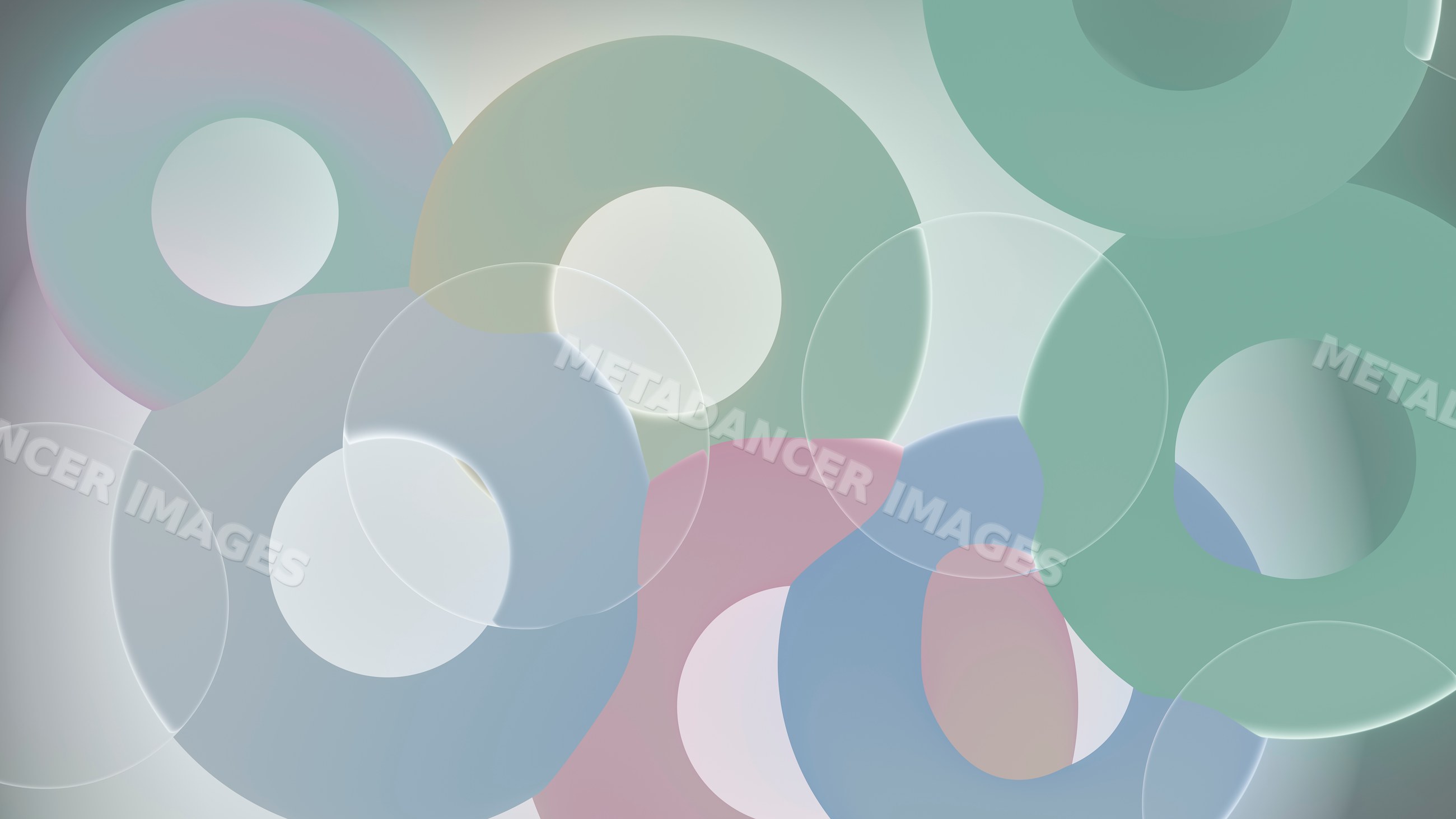 Abstract overlapping transparent circles