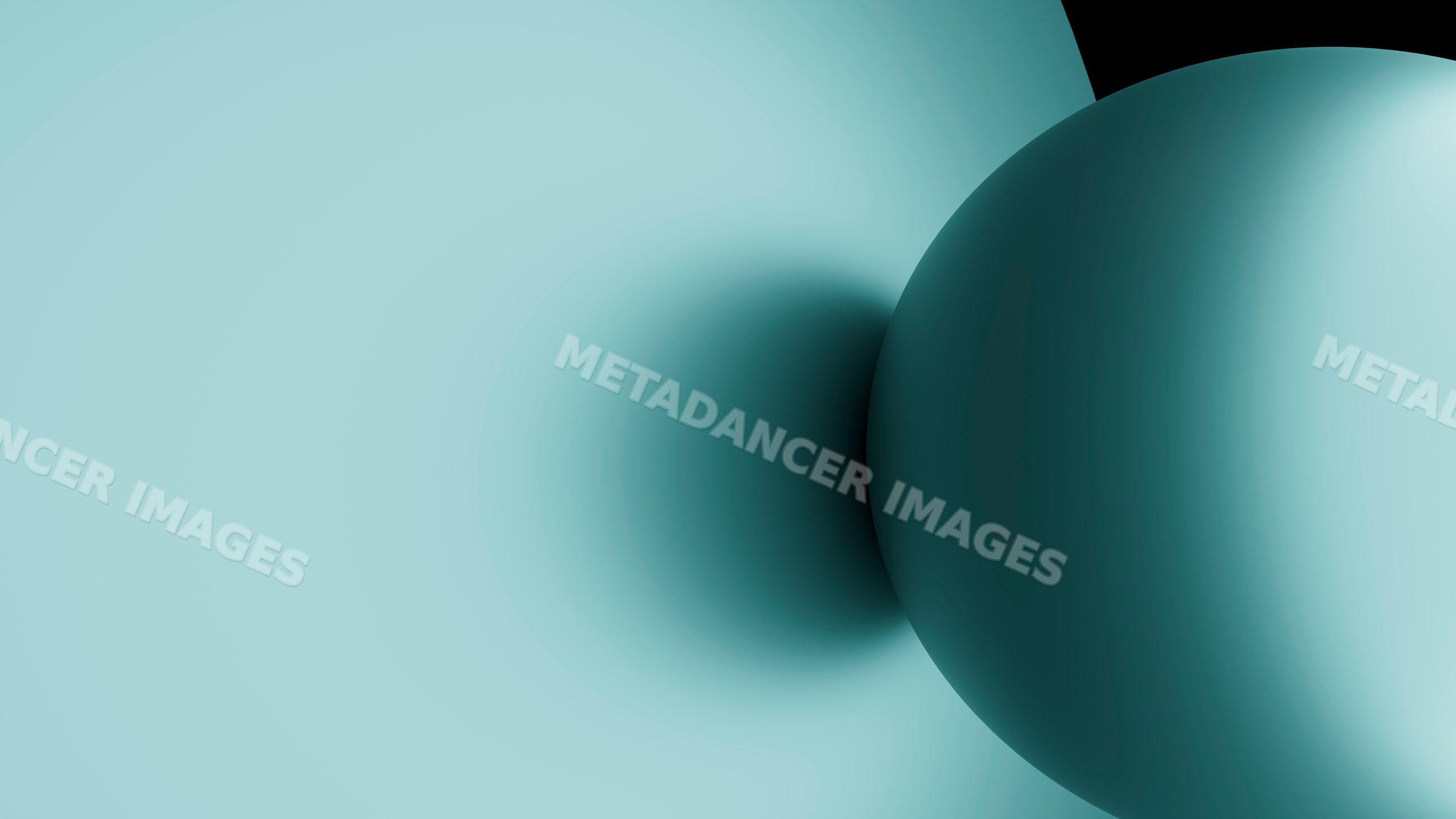 Abstract digital illustration of a smooth blue-green sphere