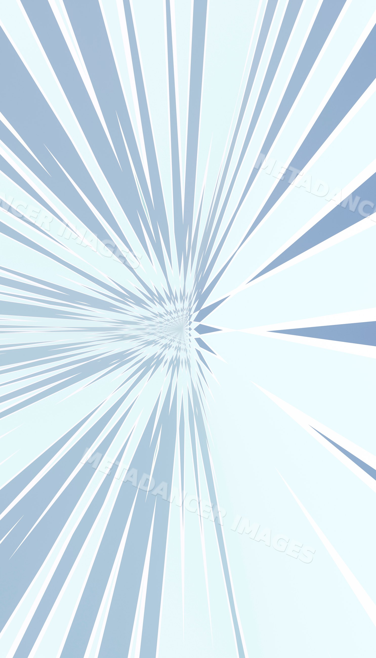 Abstract digital art with light blue radial burst pattern