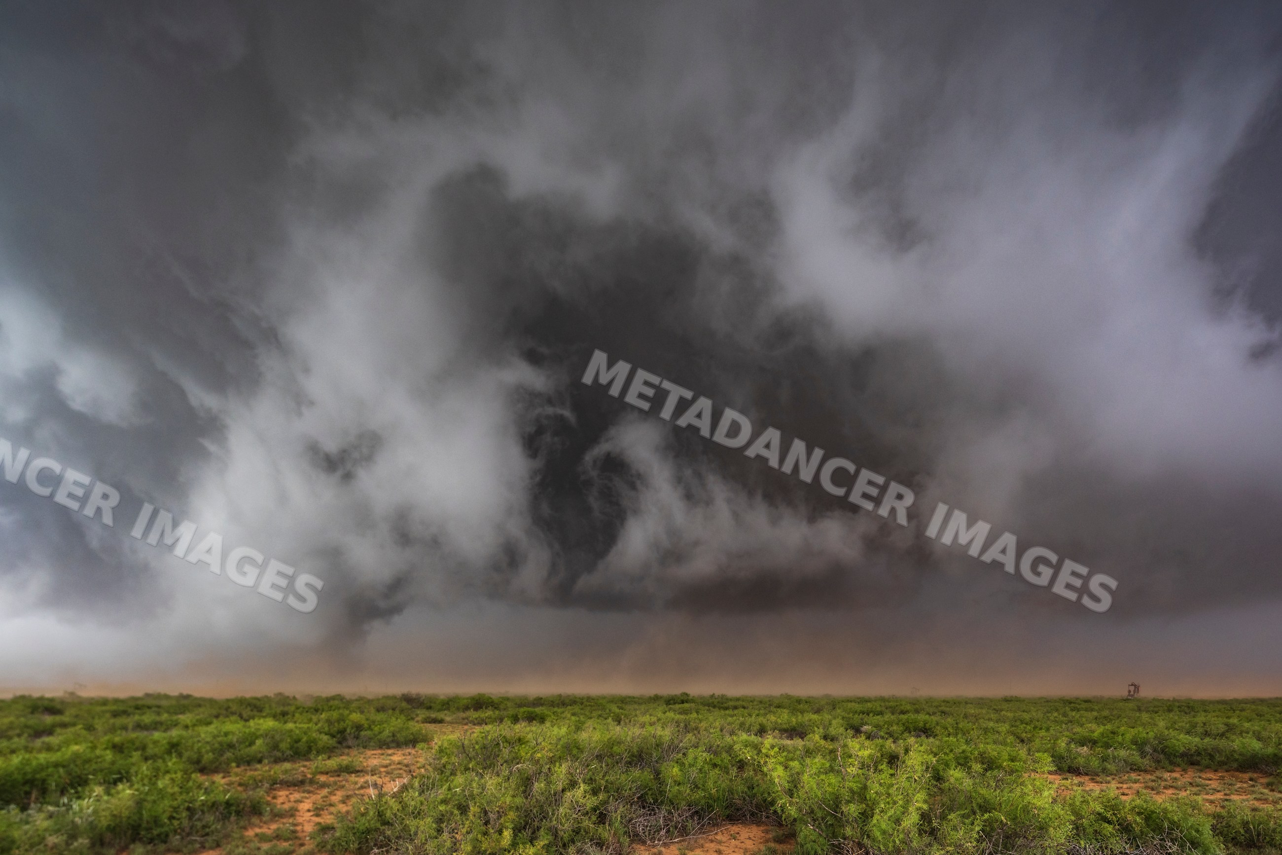 Storm clouds over plains near levelland texas USA