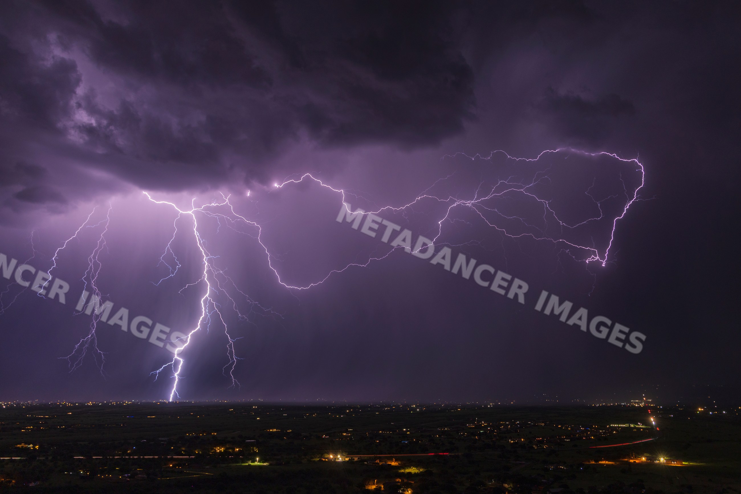Lightning from Our Lady of the Sierras (Cerro de la Virgen)