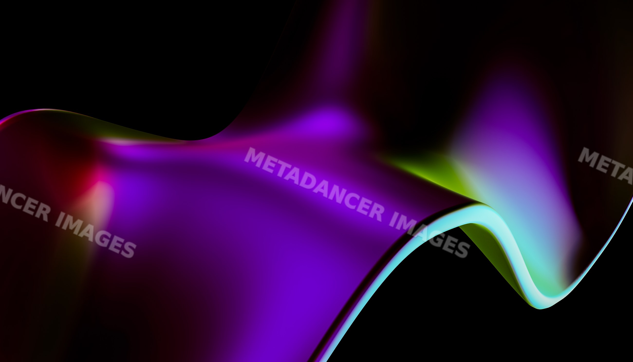 Abstract colorful wave digital illustration with smooth flowing curves