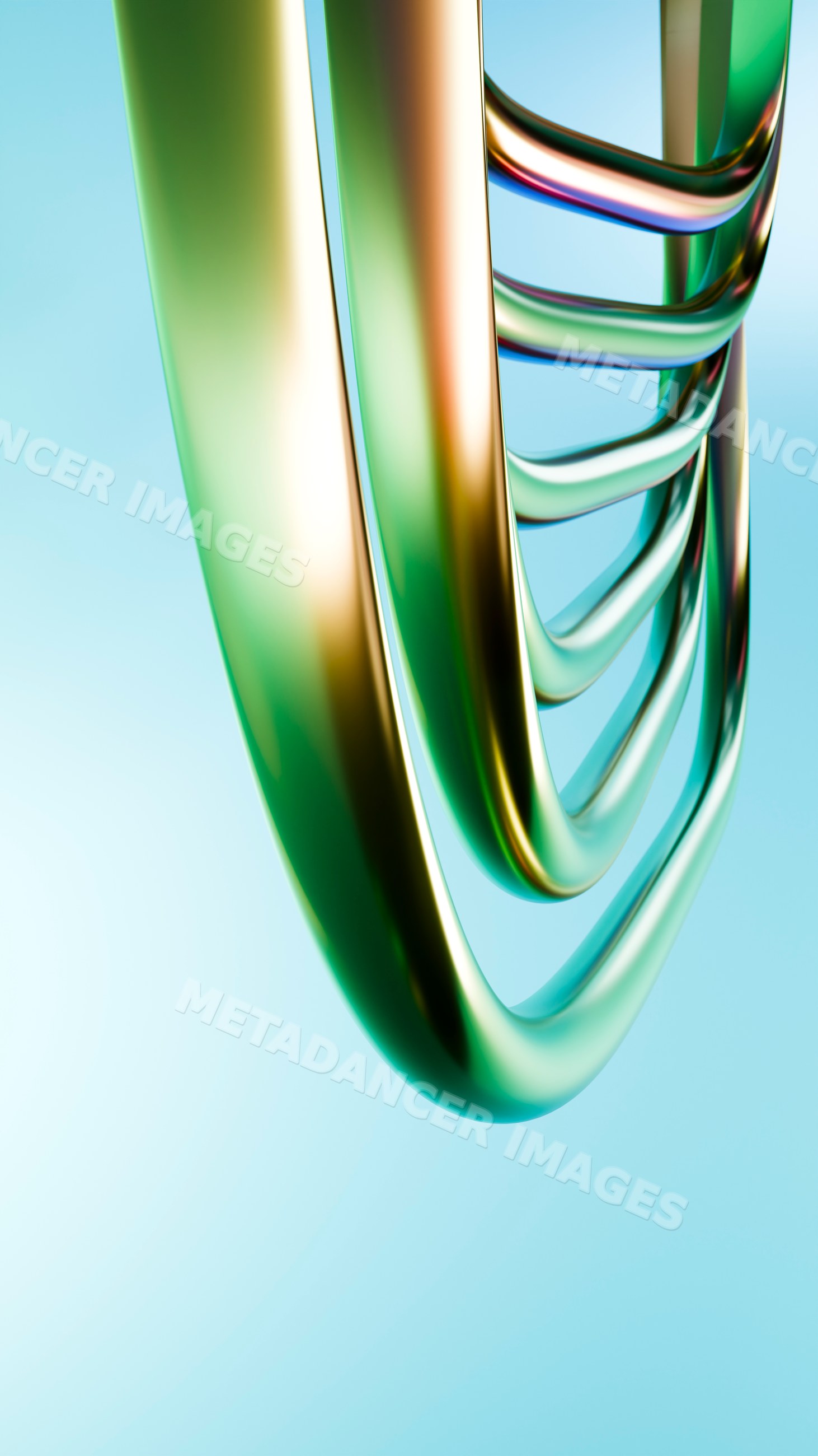 Colorful 3d illustration of dna double helix molecular structure