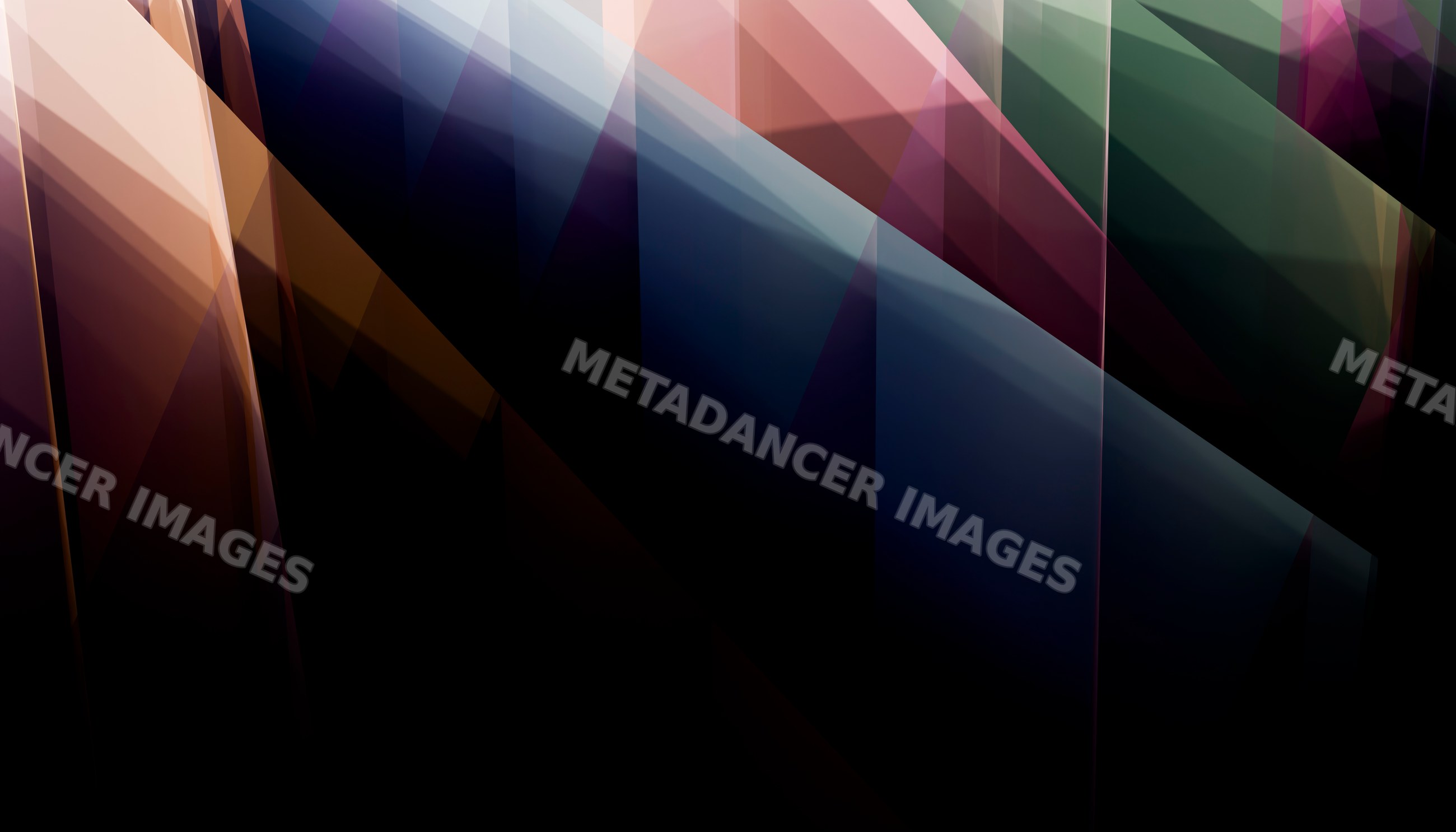 Abstract digital art with layered colorful geometric shapes and light