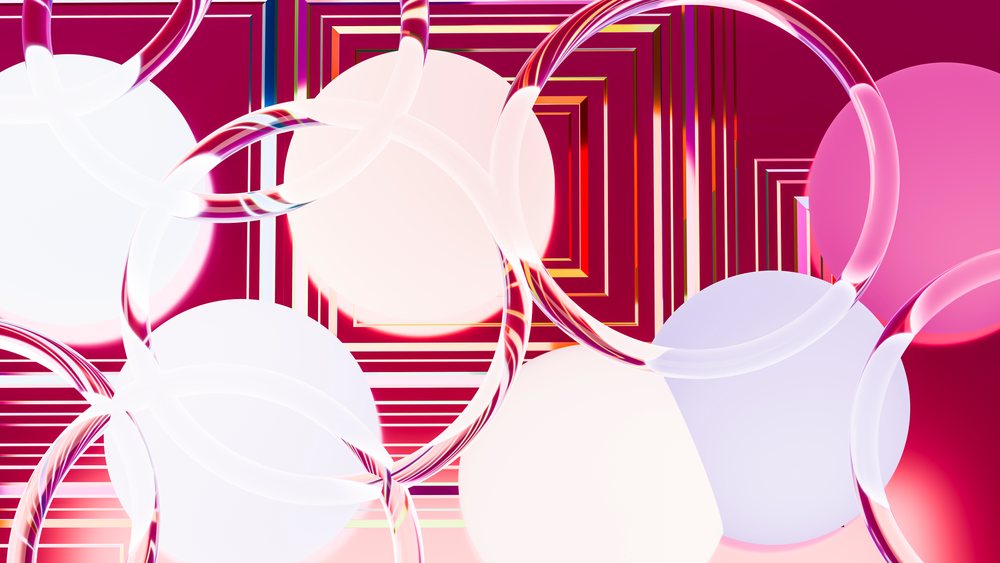 Abstract digital illustration with overlapping rings
