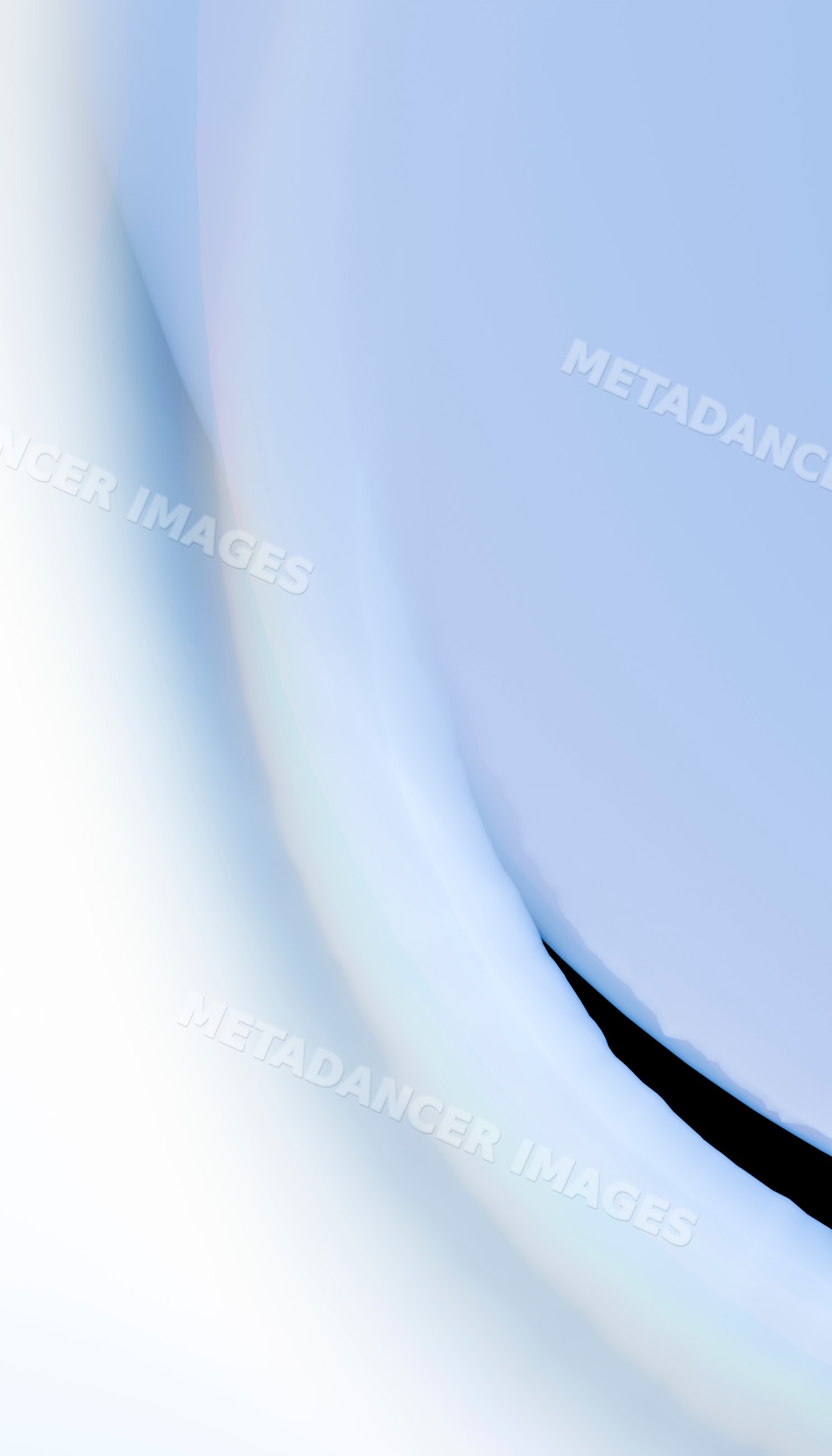 Abstract smooth blue and white curved surface with soft gradient