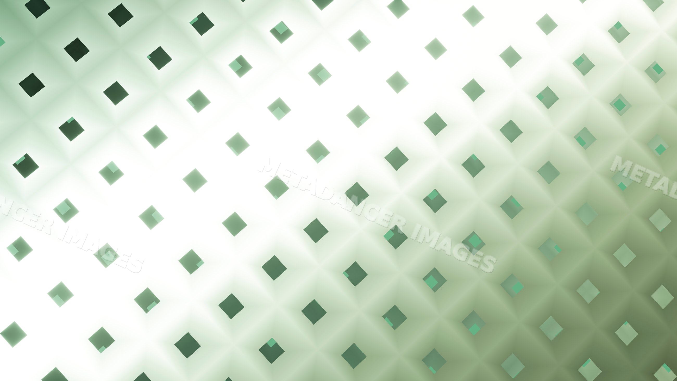 Abstract pattern of green 3d squares with gradient lighting