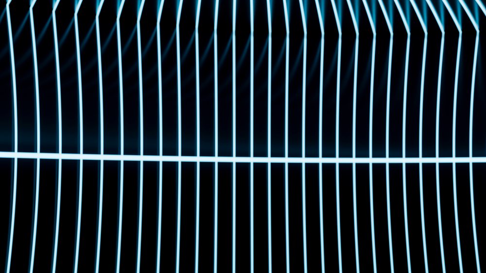 Glowing blue vertical and horizontal lines abstract pattern
