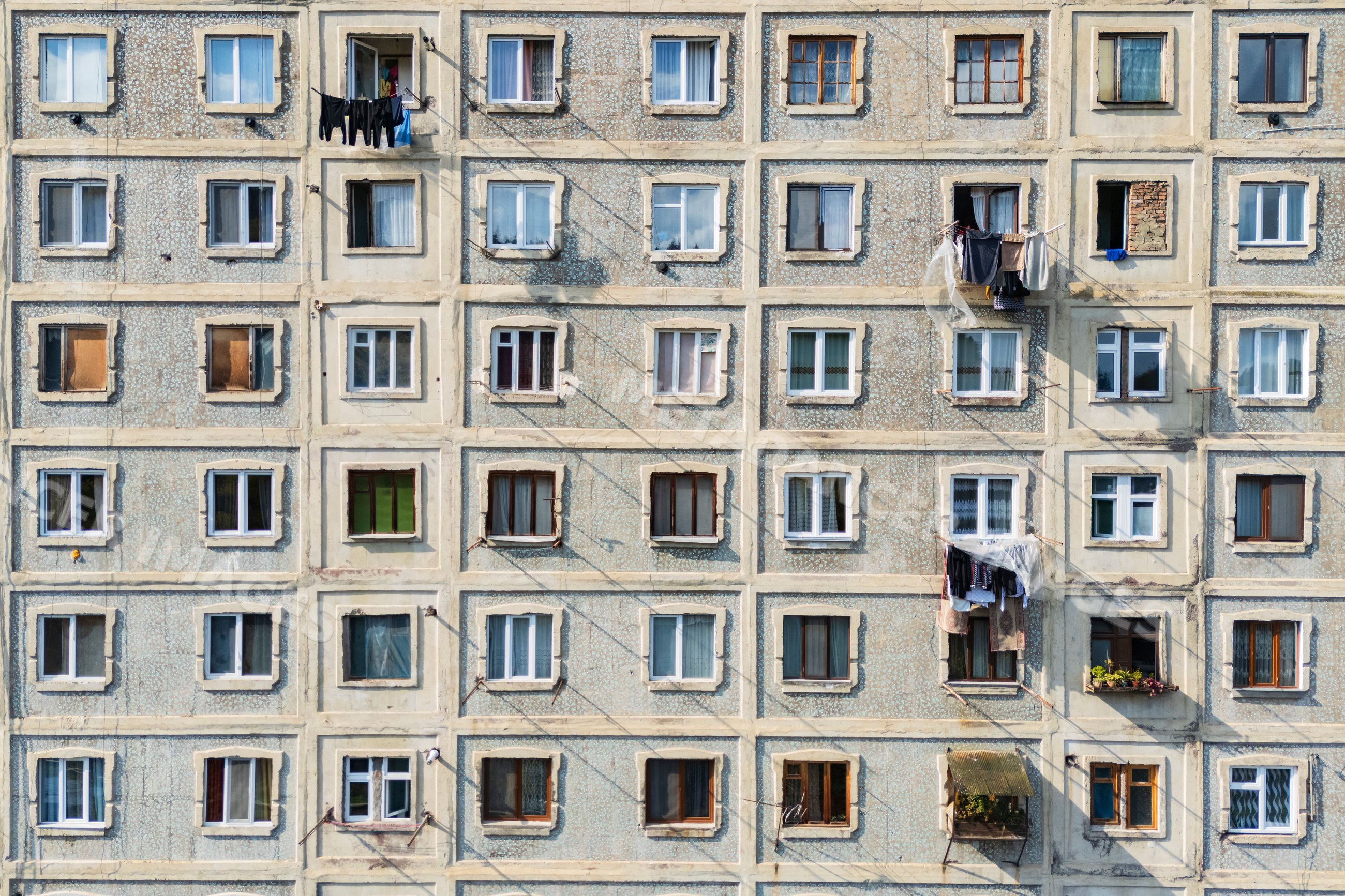 Soviet-Style Apartment Blocks in borjomi, Georgia