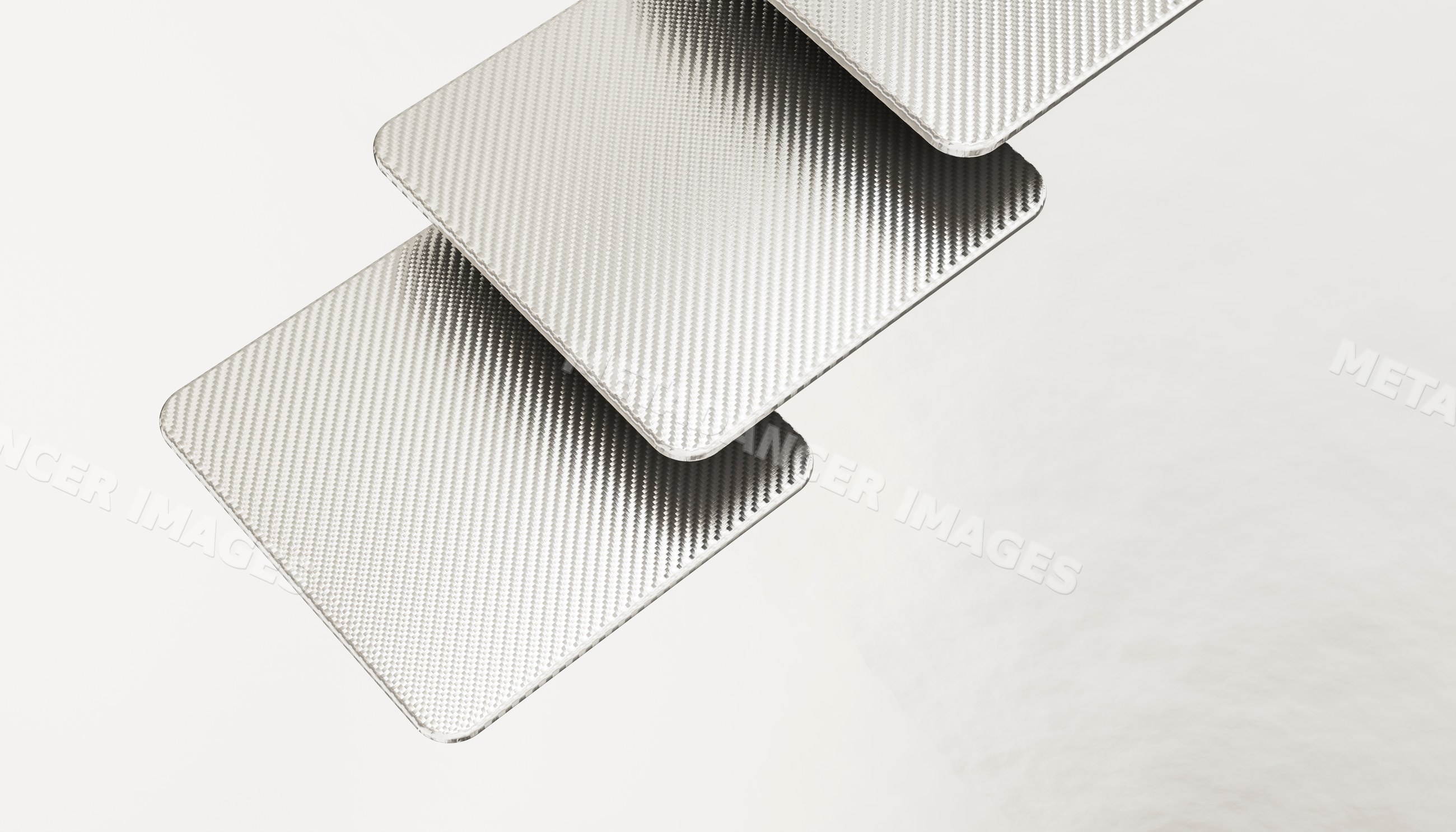 Stacked carbon fiber sheets with textured weave pattern