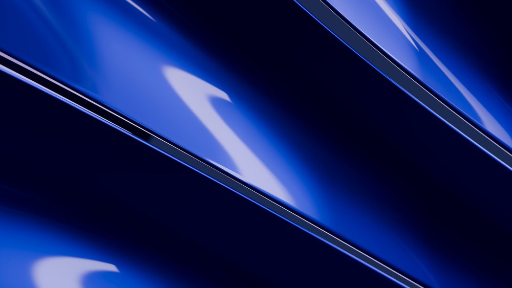 Smooth shiny blue abstract diagonal lines digital illustration