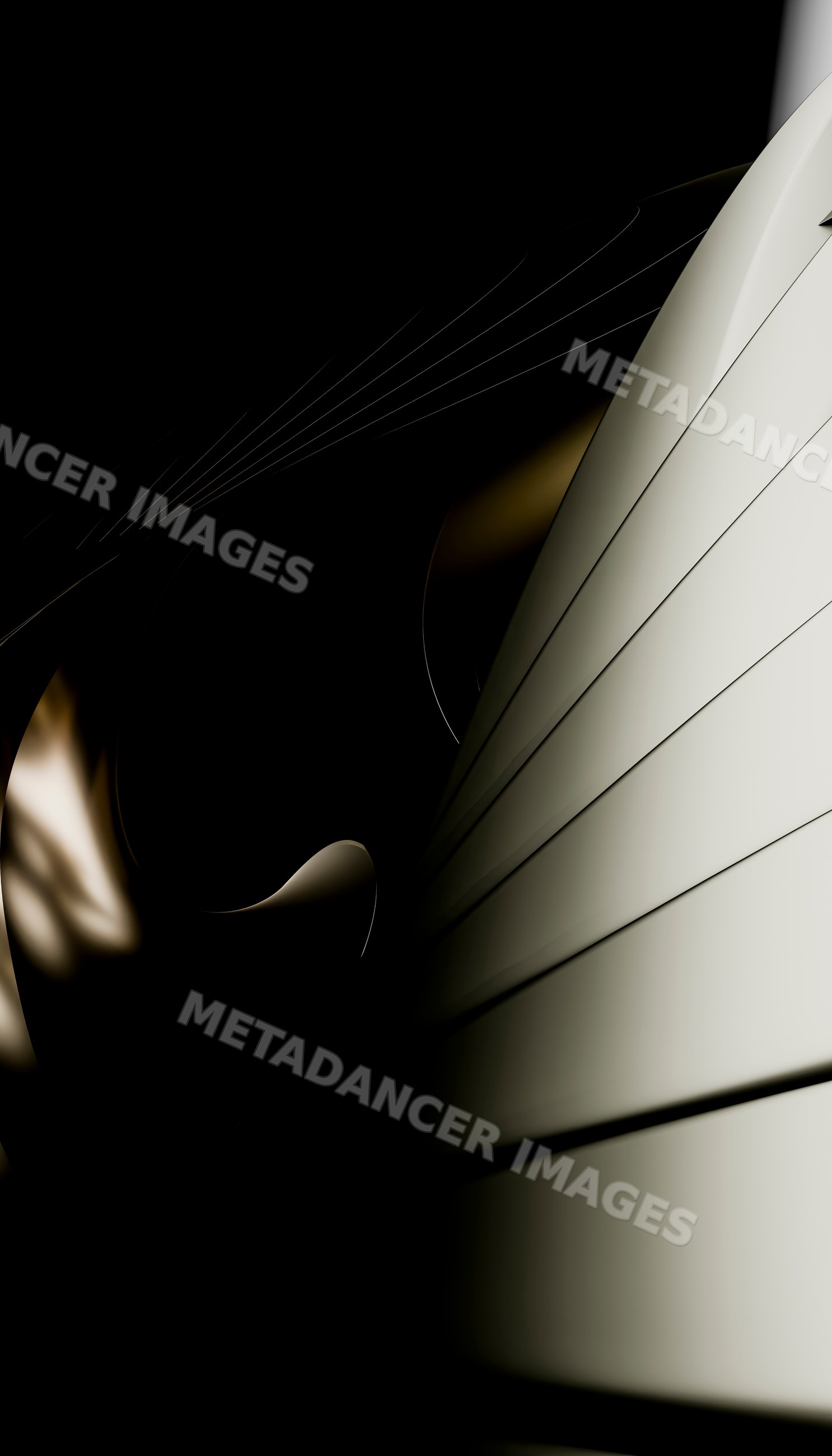 Abstract light and shadow pattern with curved and linear shapes